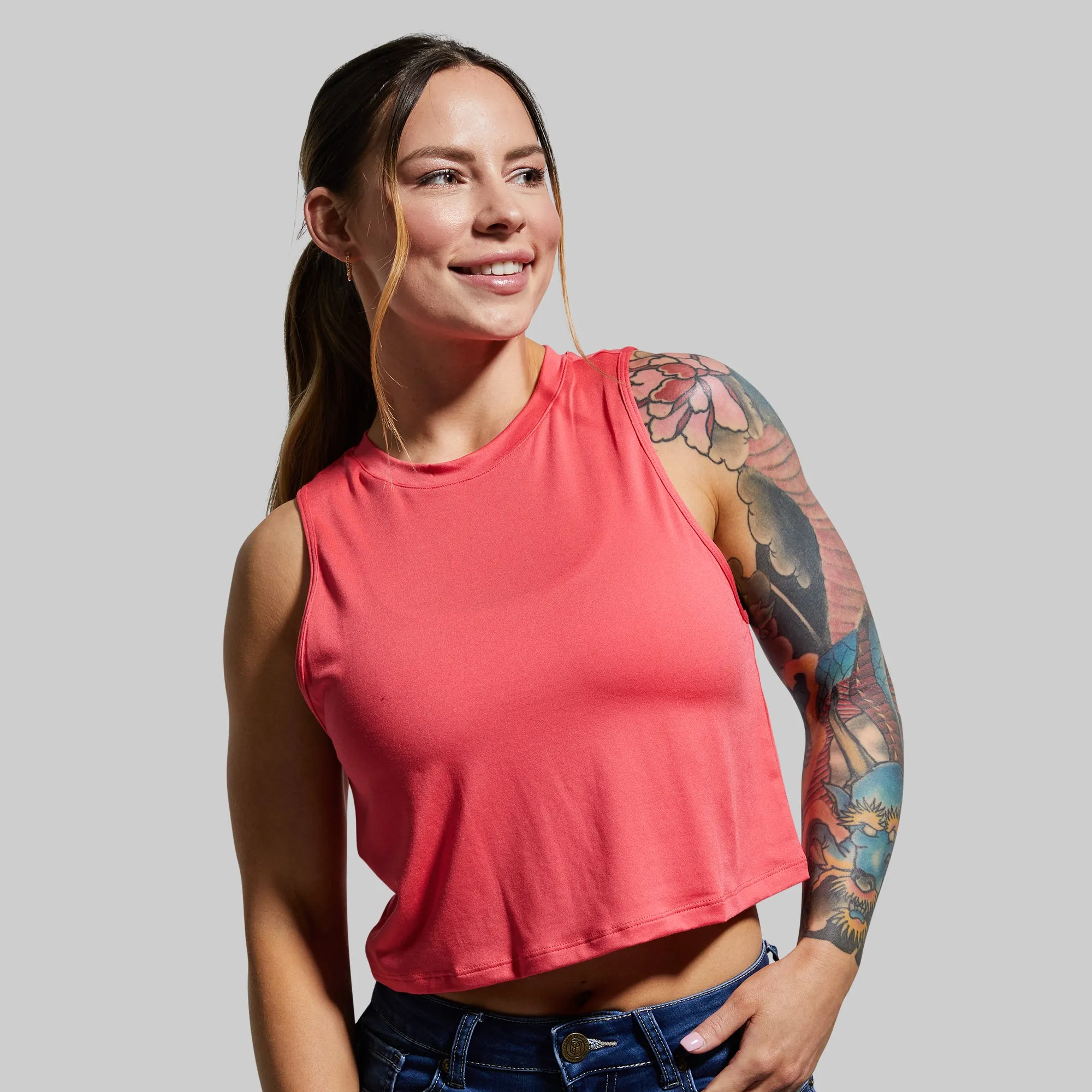 Subtle Flex Tank (Fiery Rose) sold by Born Primitive