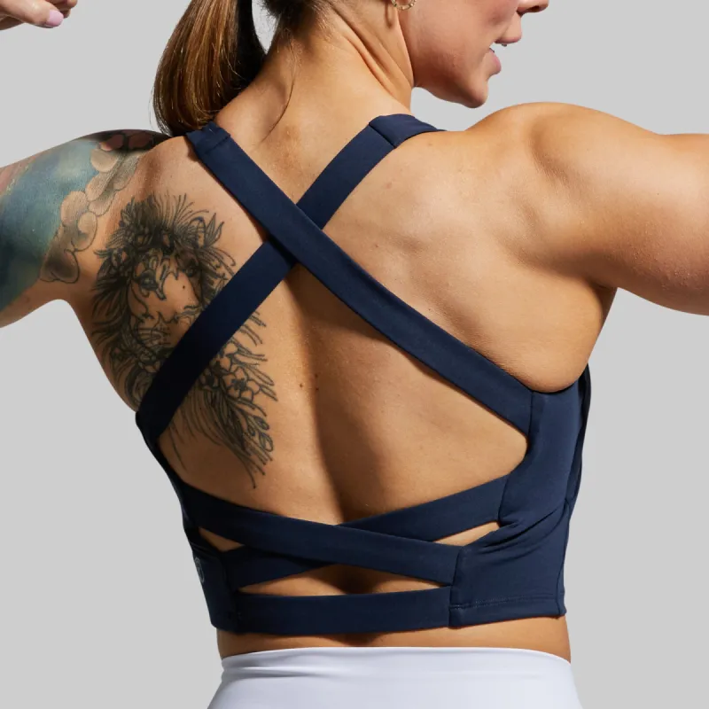Balance Sports Bra (Navy) sold by Born Primitive
