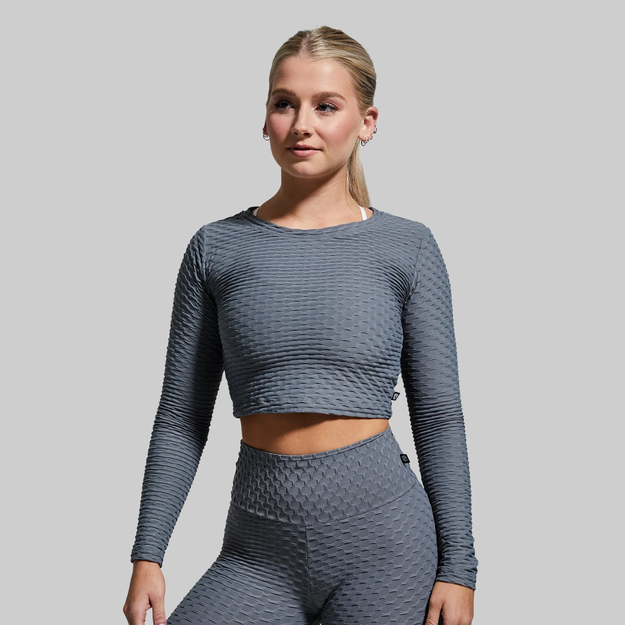 Summit Crop Top (Slate) sold by Born Primitive