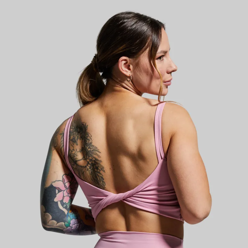 Don't Get It Twisted Sports Bra (Mystic Pink) sold by Born Primitive