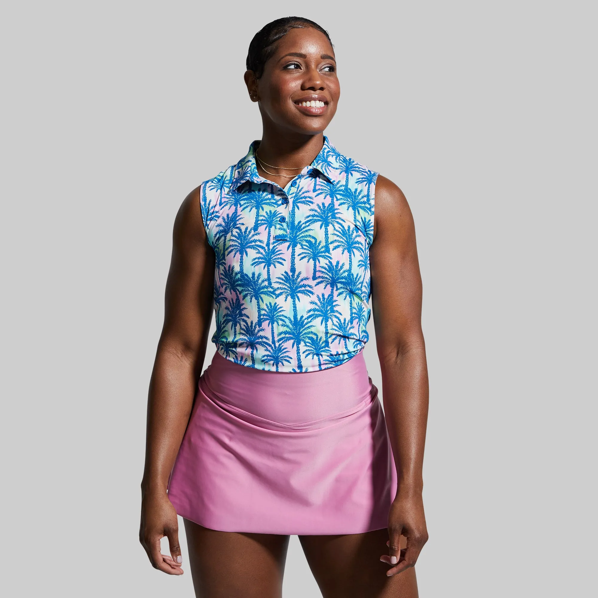 Victory Sleeveless Polo (Wild Palm) sold by Born Primitive