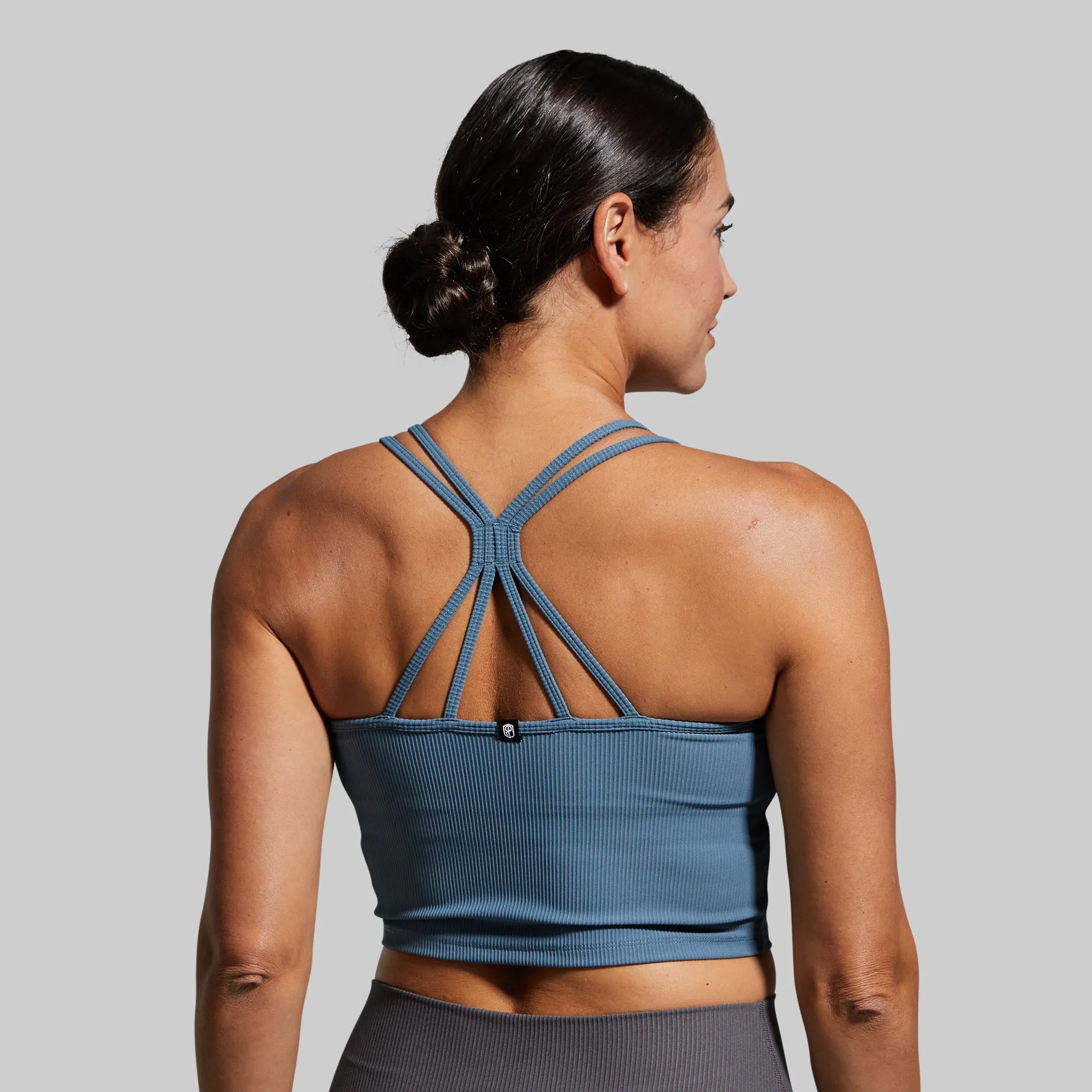 Limitless Sports Bra (Smokey Blue) sold by Born Primitive