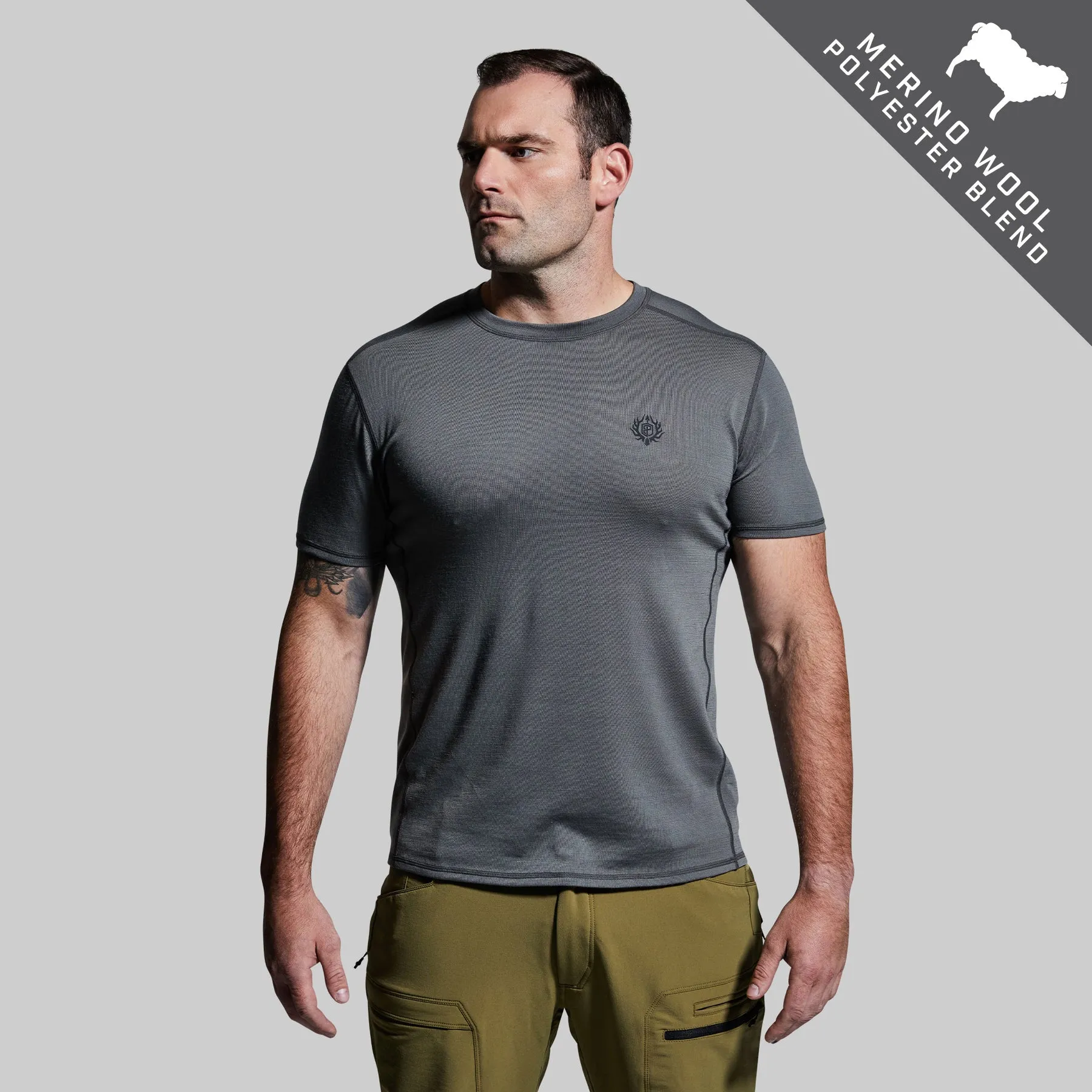 Ridgeline Tee (Wolf Grey) sold by Born Primitive