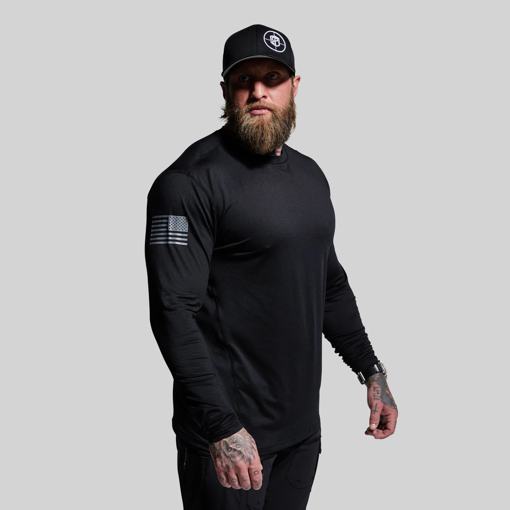 Long Sleeve Range Shirt Flag (Black) sold by Born Primitive