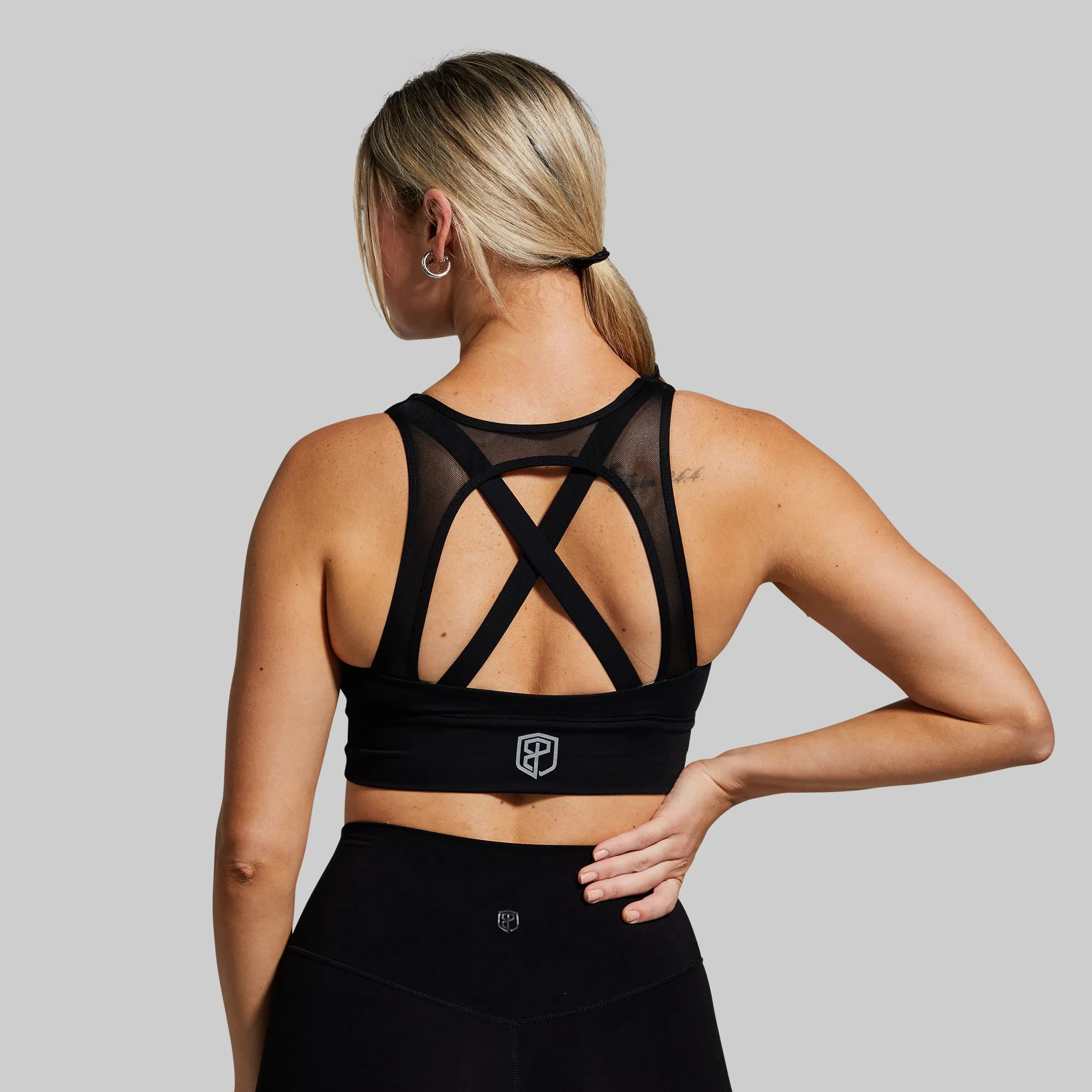 X-Factor Sports Bra (Brand Strength-Black) sold by Born Primitive product image thumbnail 2