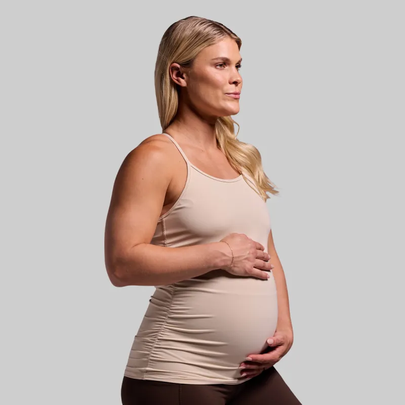 Maternity Drop Shot Tank (Oatmeal) sold by Born Primitive