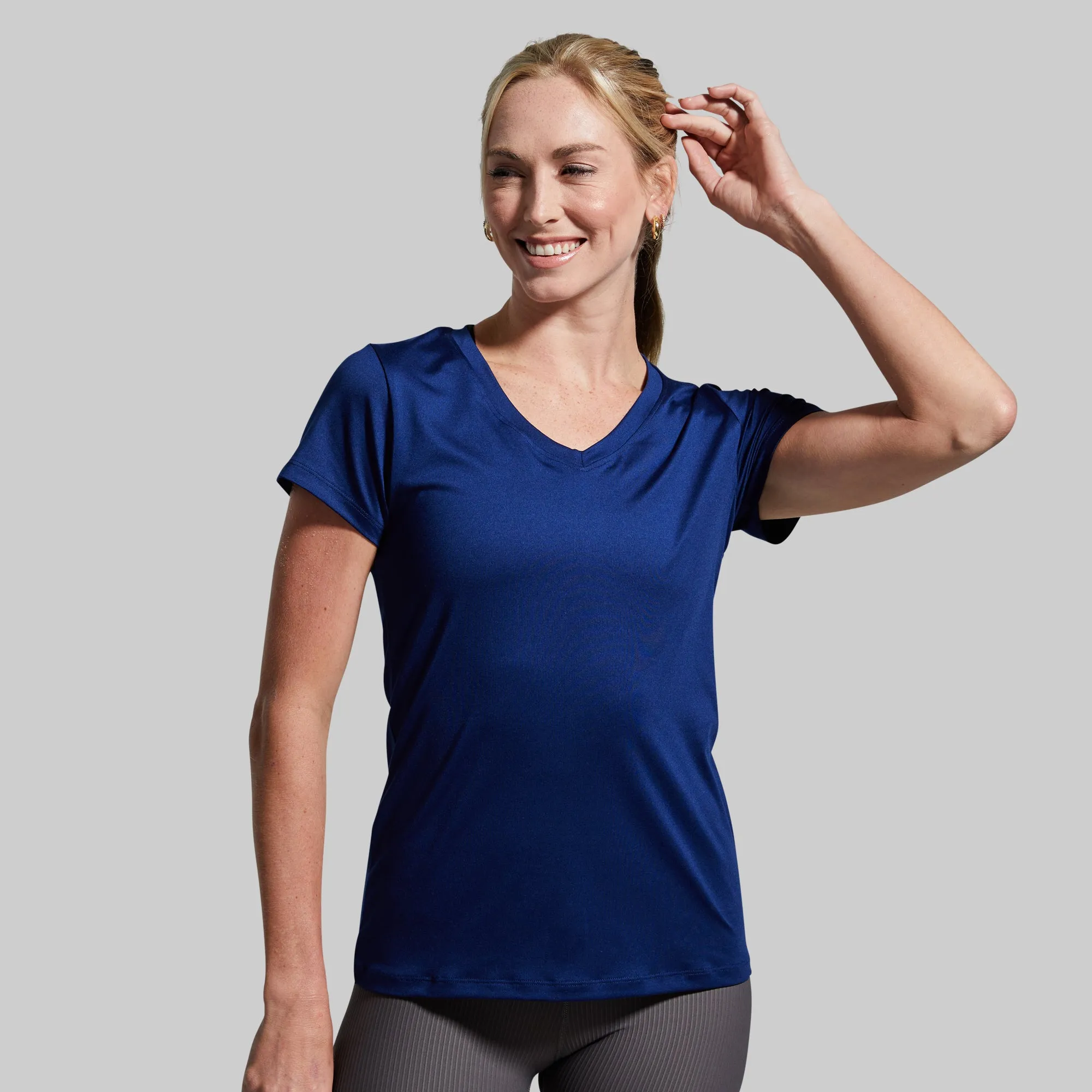 Athleisure Short Sleeve V-Neck (Blue Depths) sold by Born Primitive
