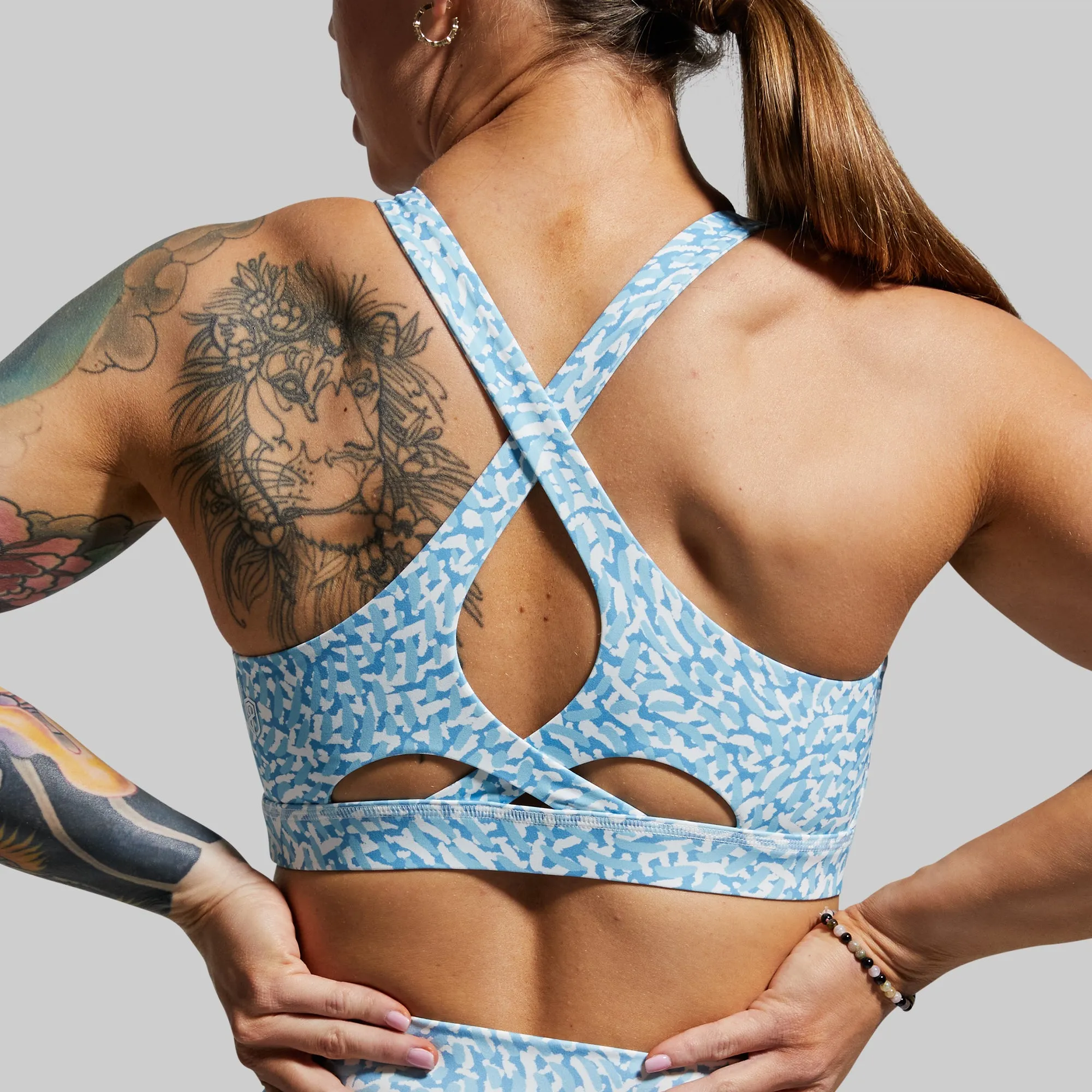 Helix Sports Bra (Blue Sea) sold by Born Primitive product image thumbnail 5