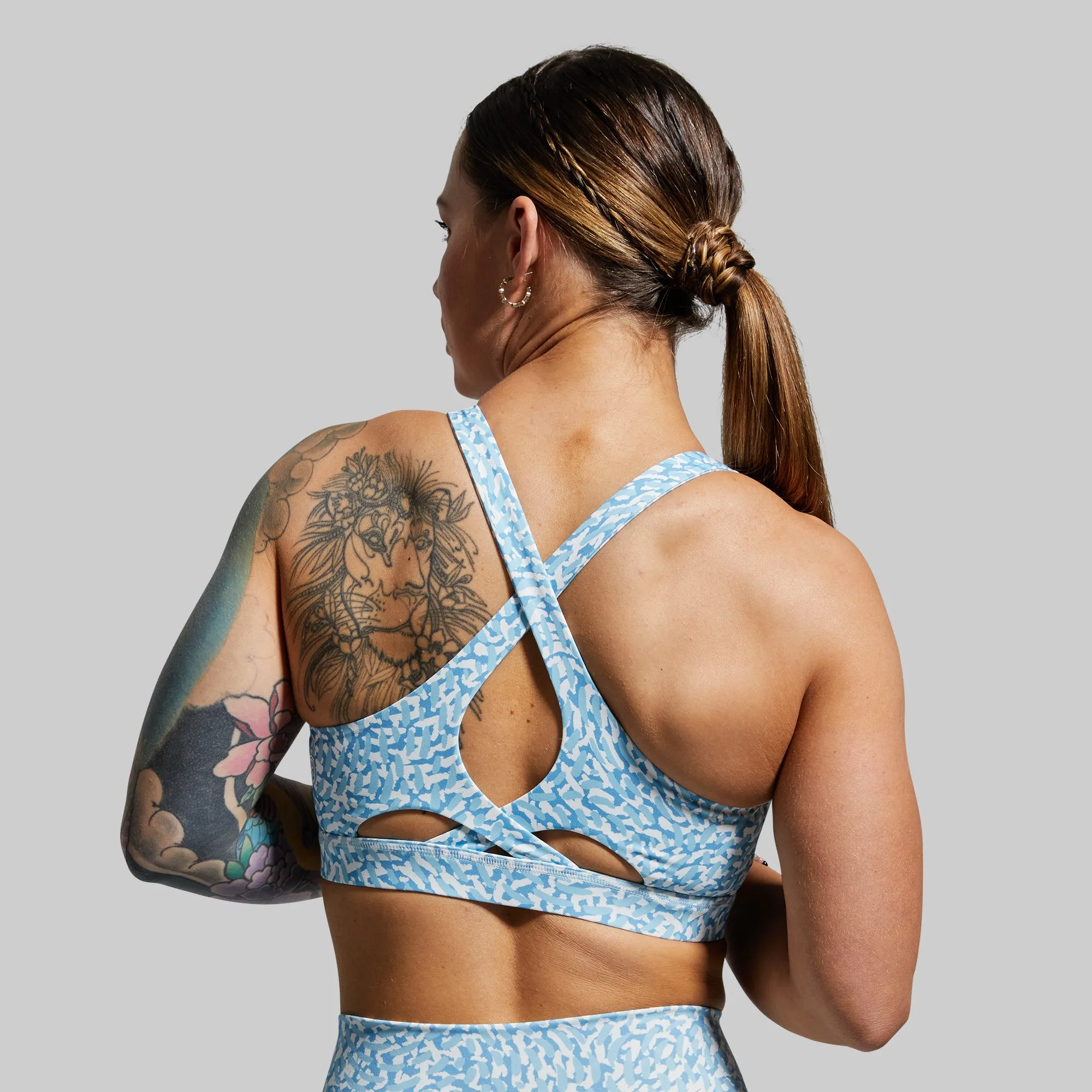 Helix Sports Bra (Blue Sea) sold by Born Primitive
