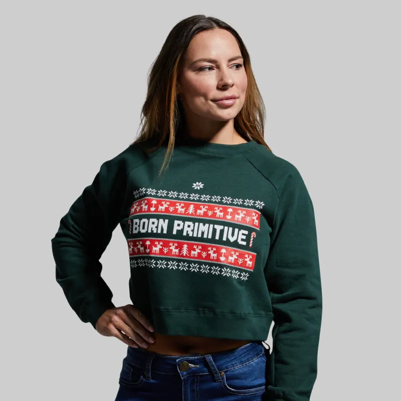 Unmatched Cropped Crew Sweatshirt (Born Primitive Christmas Sweater) sold by Born Primitive