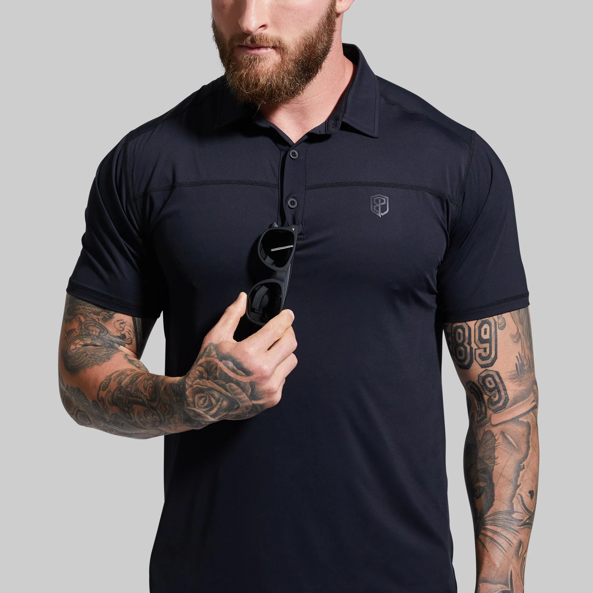 Men's Tek Polo (Black) sold by Born Primitive product image thumbnail 3