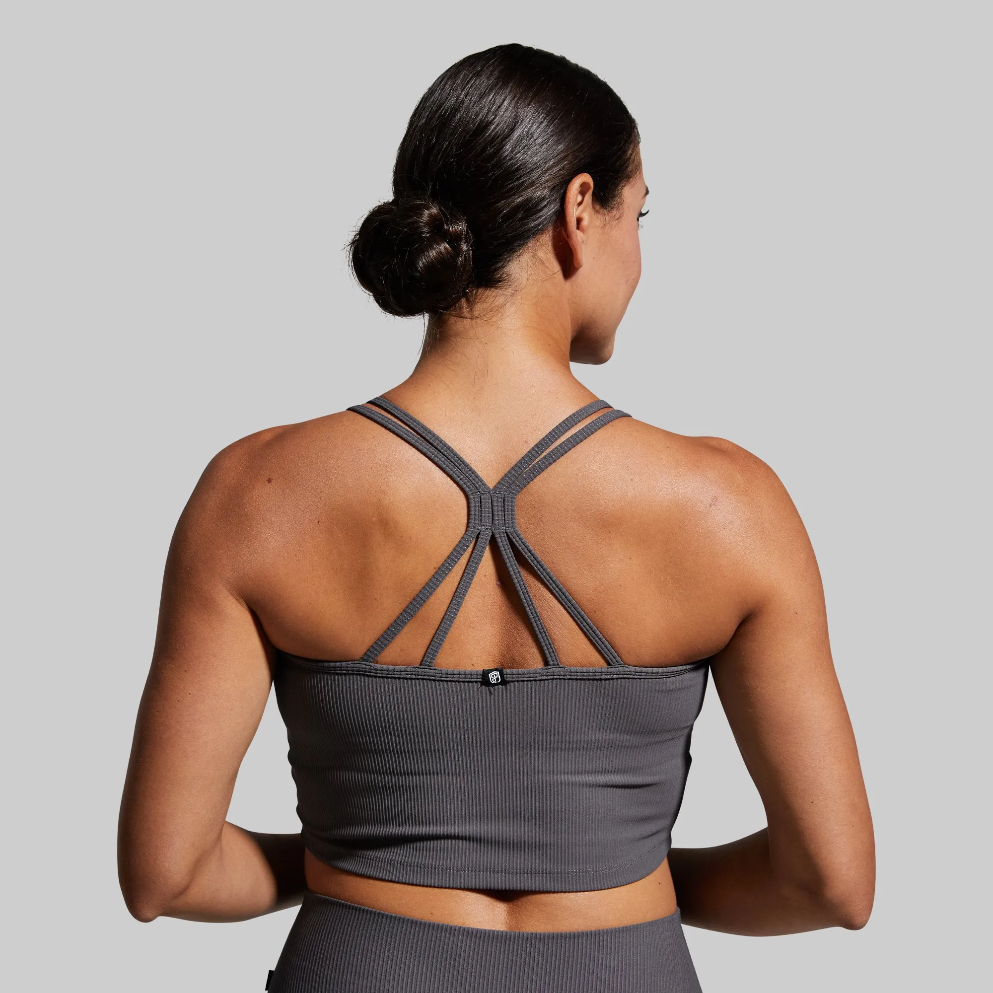 Limitless Sports Bra (Dark Grey) sold by Born Primitive