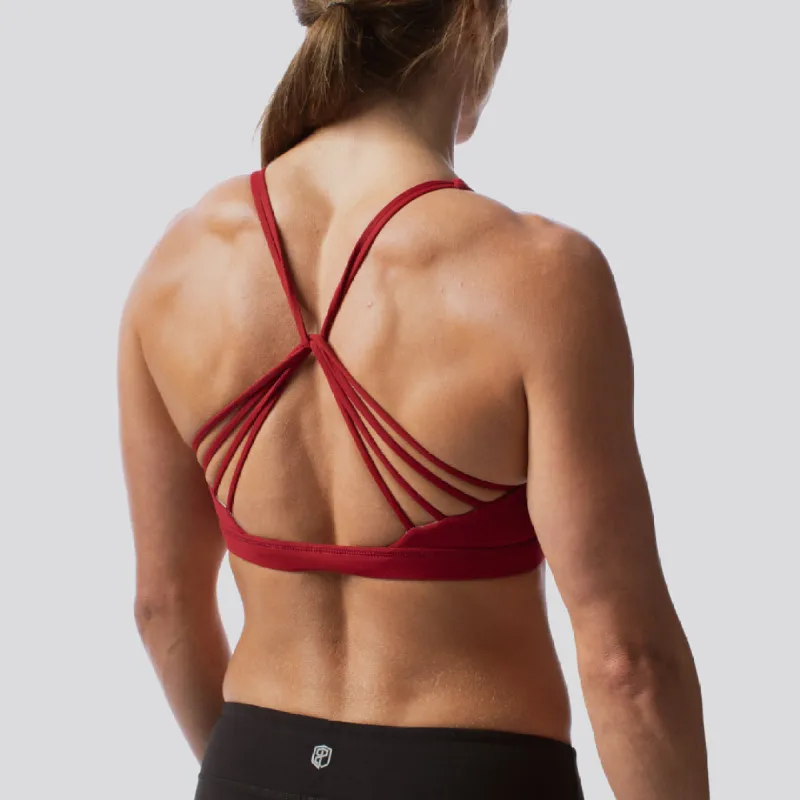 Vitality Sports Bra 2.0 (Wine) sold by Born Primitive
