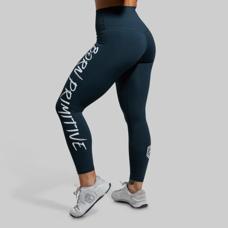 Your Go To Legging 2.0 (Brand Strength-Deep Teal) sold by Born Primitive