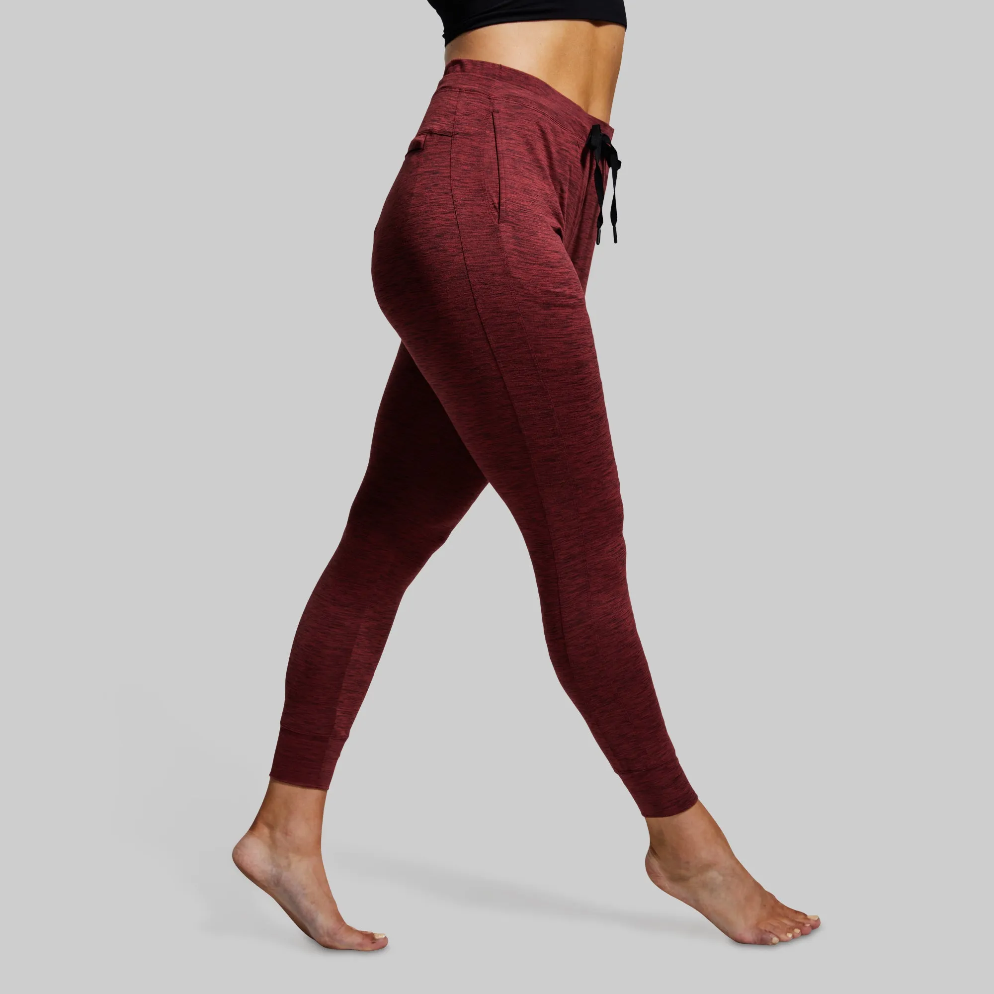 Women's Rest Day Athleisure Jogger (Maroon) sold by Born Primitive product image thumbnail 2