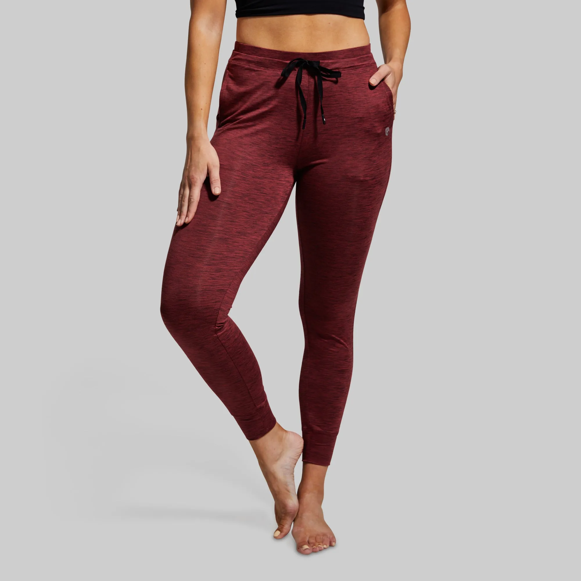 Women's Rest Day Athleisure Jogger (Maroon) sold by Born Primitive