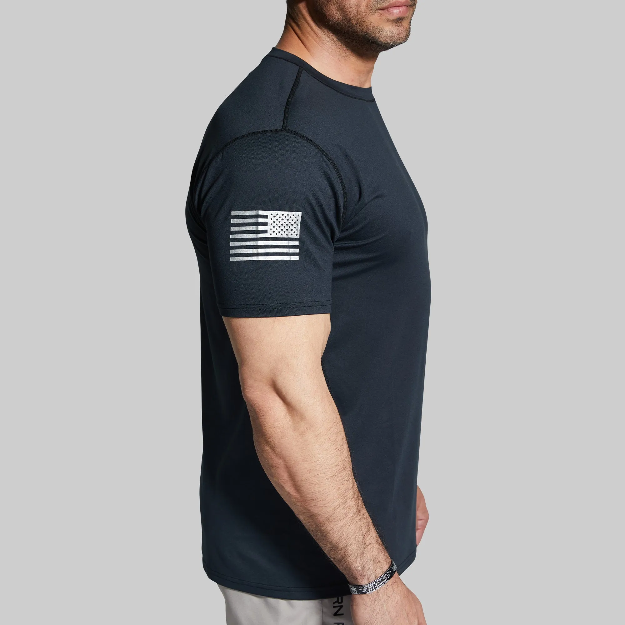 Athleisure Tee w/ Flag (Black) sold by Born Primitive product image thumbnail 3