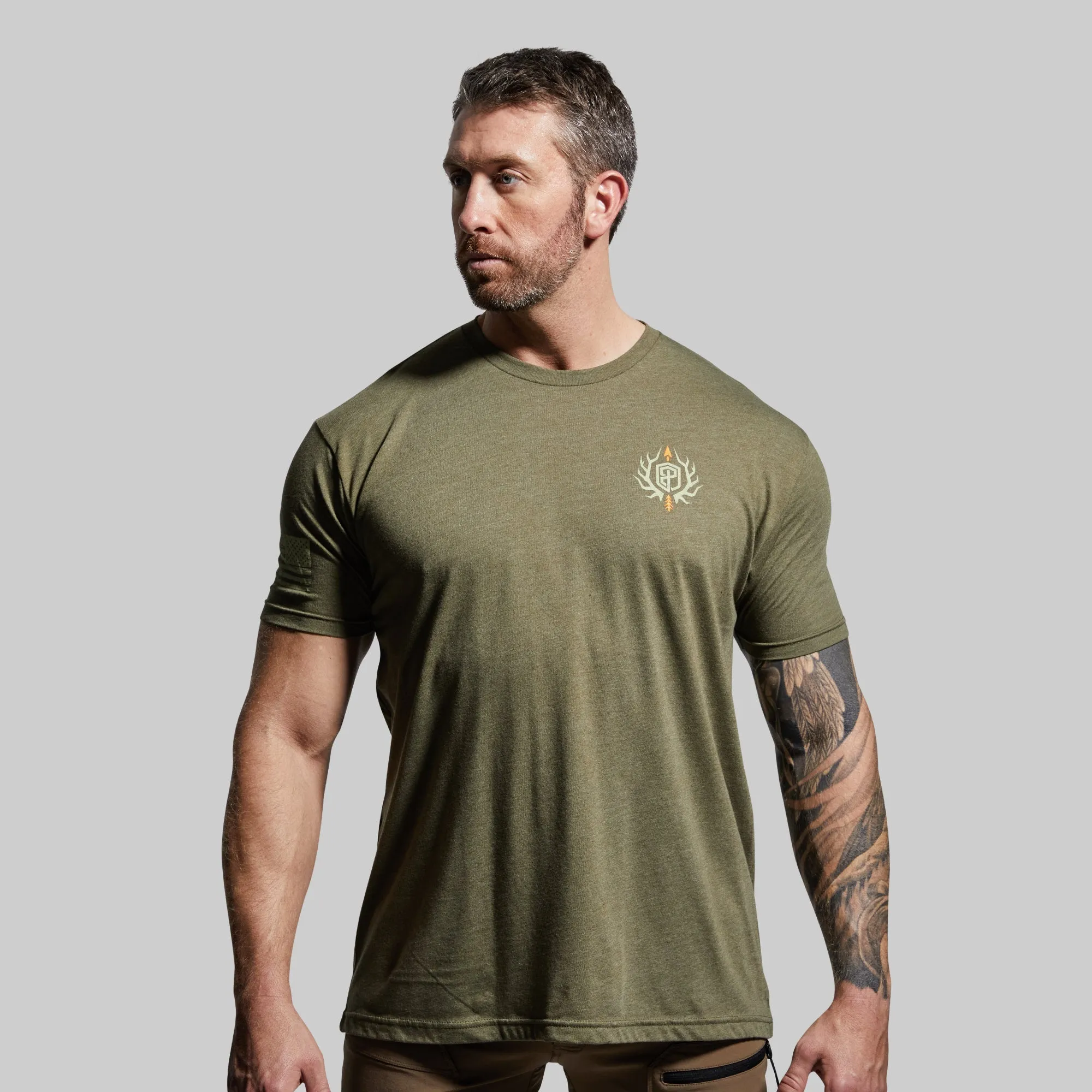 Outdoor Emblem Tee (Tactical Green) sold by Born Primitive product image thumbnail 2