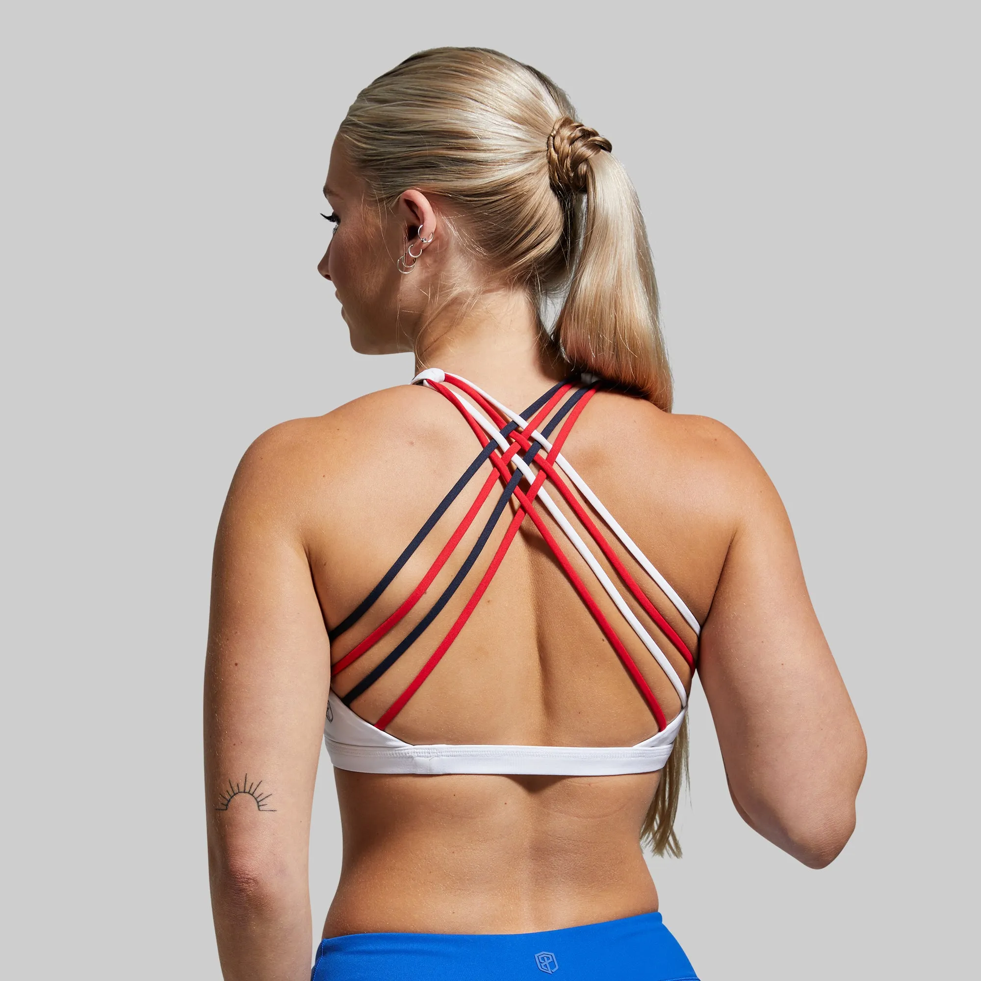 Vitality Sports Bra (Brand Strength-White) sold by Born Primitive product image thumbnail 3