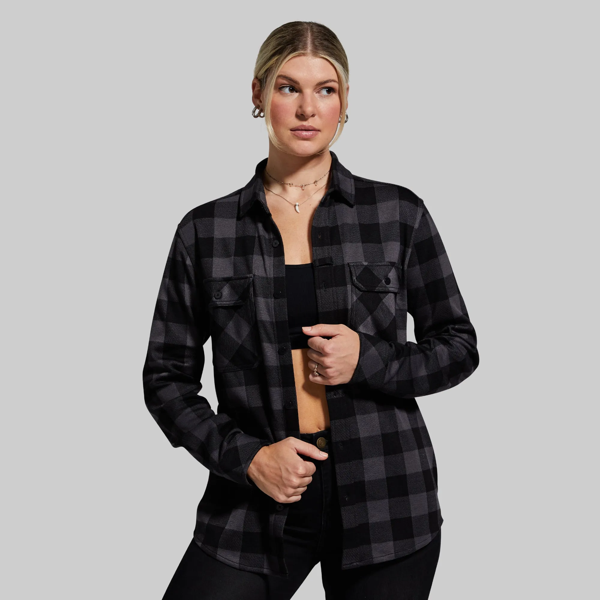 Woodsman Stretchy Flannel (Smoke) sold by Born Primitive product image thumbnail 3