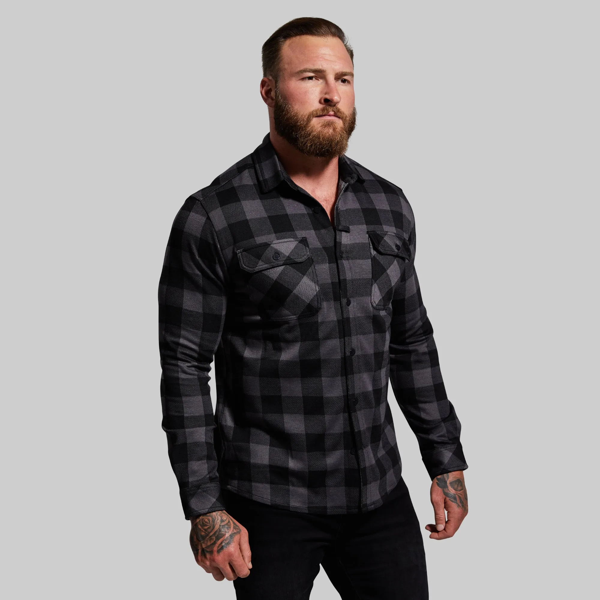 Woodsman Stretchy Flannel (Smoke) sold by Born Primitive product image thumbnail 2
