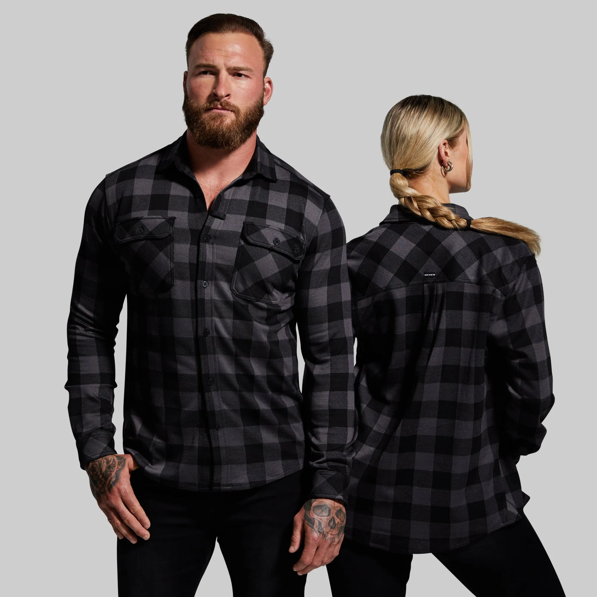 Woodsman Stretchy Flannel (Smoke) sold by Born Primitive