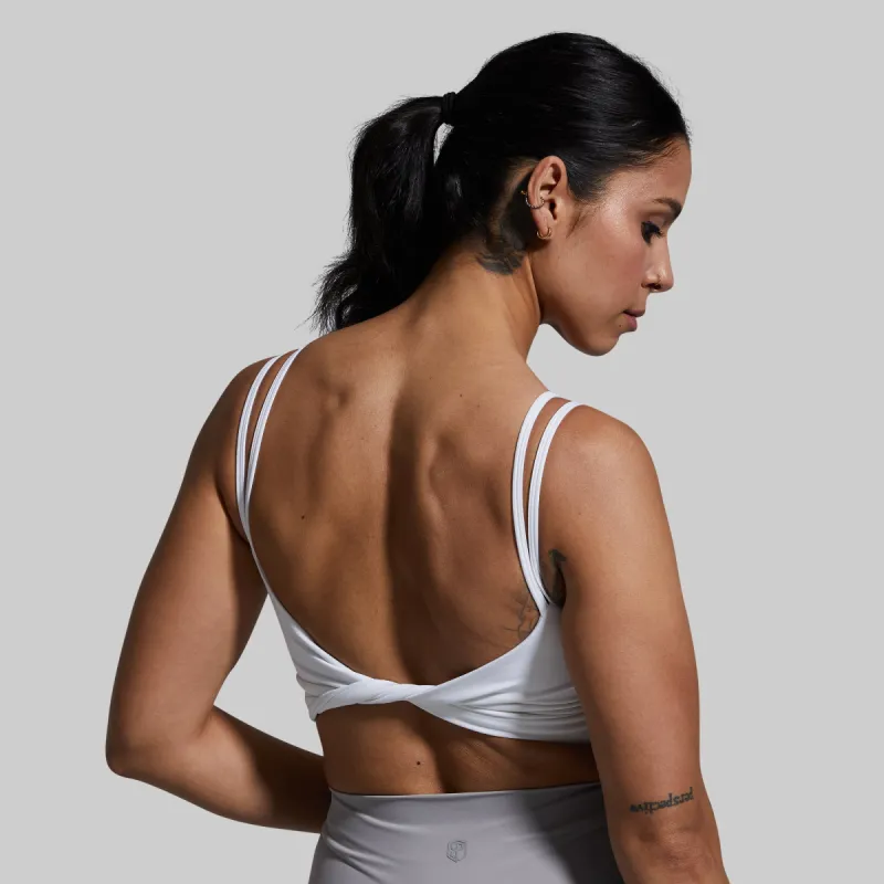 Don't Get It Twisted Sports Bra (White) sold by Born Primitive
