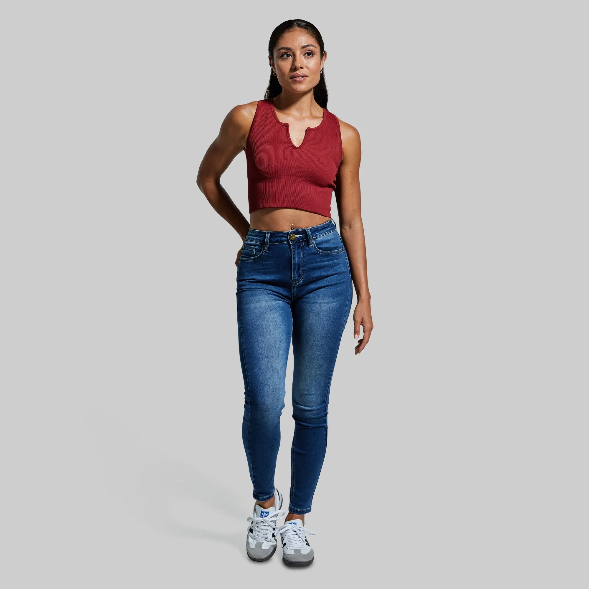 Good to Go Seamless Crop Tank (Rhubarb) sold by Born Primitive product image thumbnail 4