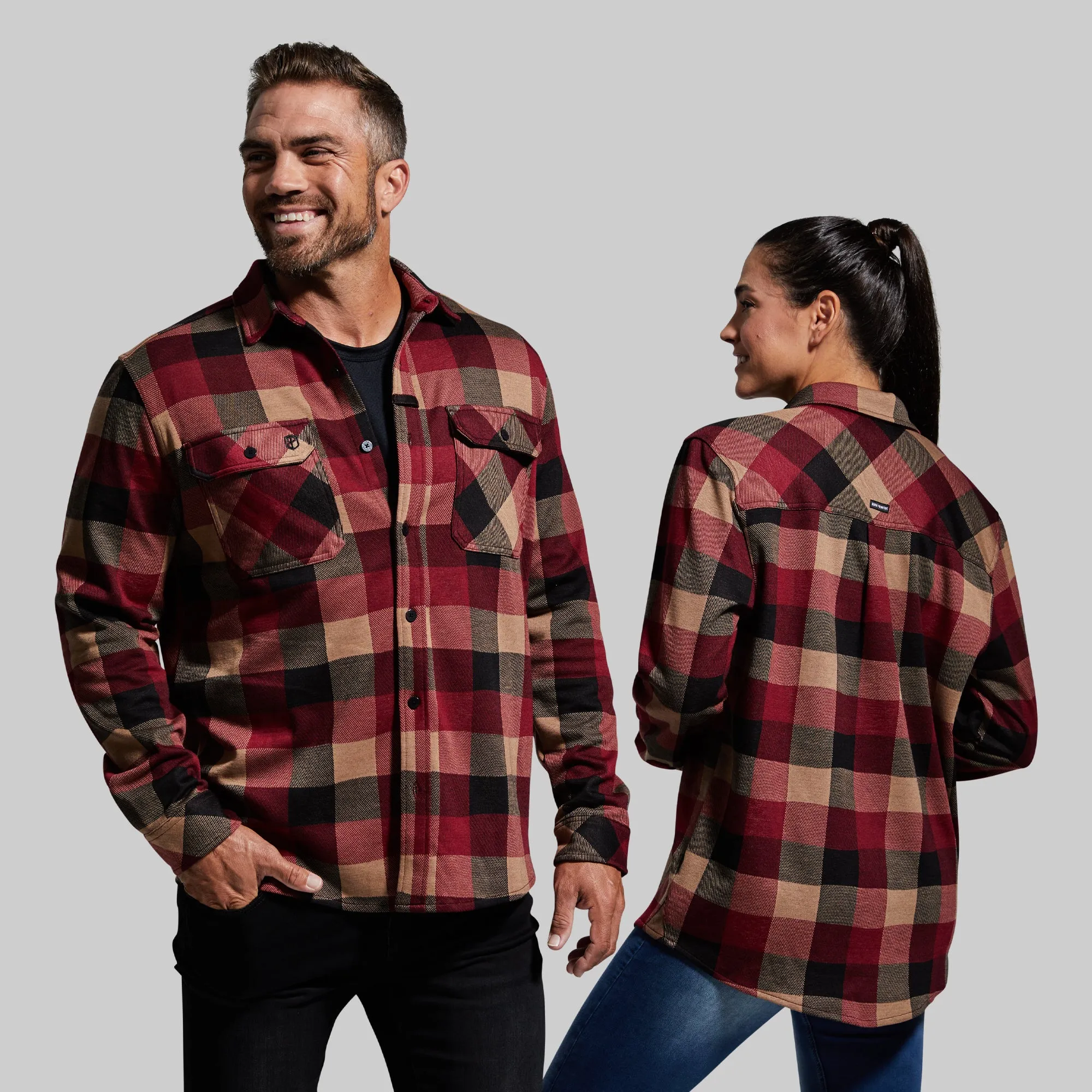Woodsman Stretchy Flannel (Inferno) sold by Born Primitive