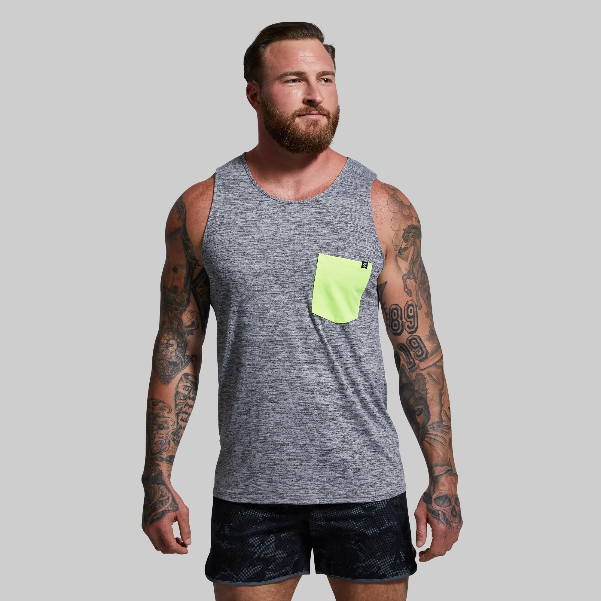 Athleisure Pocket Tank (Heather Grey) sold by Born Primitive
