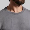 Men's Waffle Crewneck Pullover (Slate) sold by Born Primitive