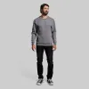 Men's Waffle Crewneck Pullover (Slate) sold by Born Primitive