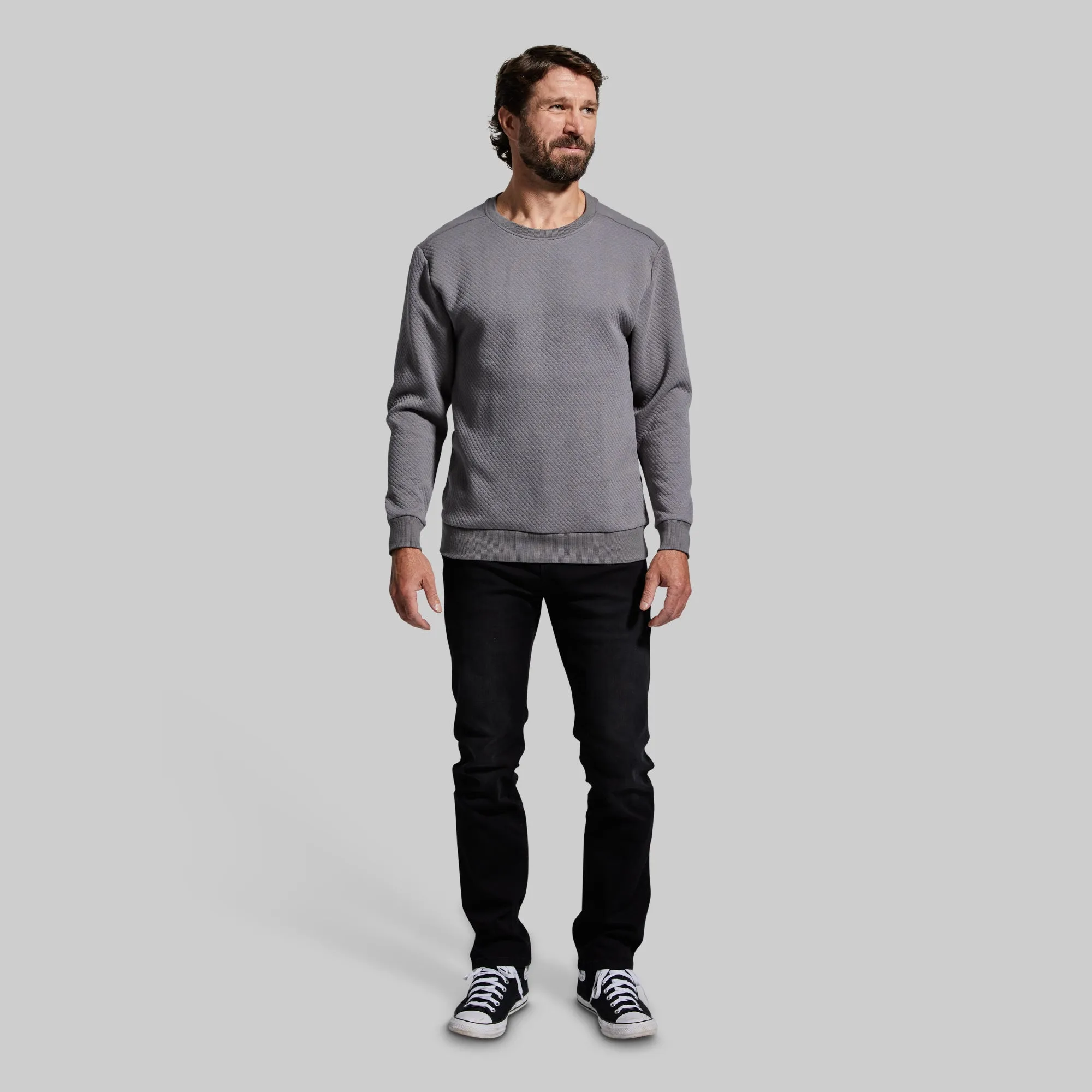 Men's Waffle Crewneck Pullover (Slate) sold by Born Primitive product image thumbnail 5