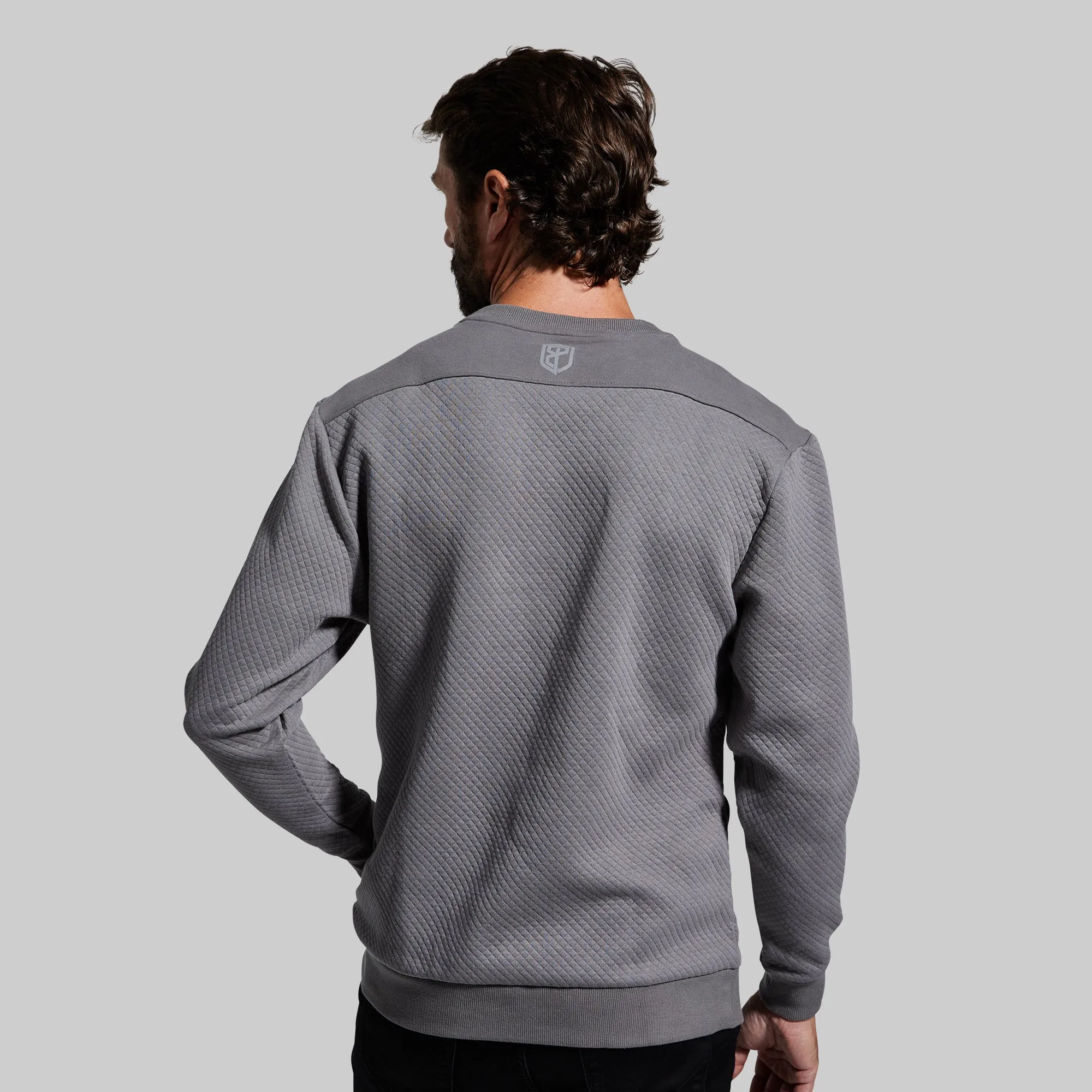Men's Waffle Crewneck Pullover (Slate) sold by Born Primitive product image thumbnail 2