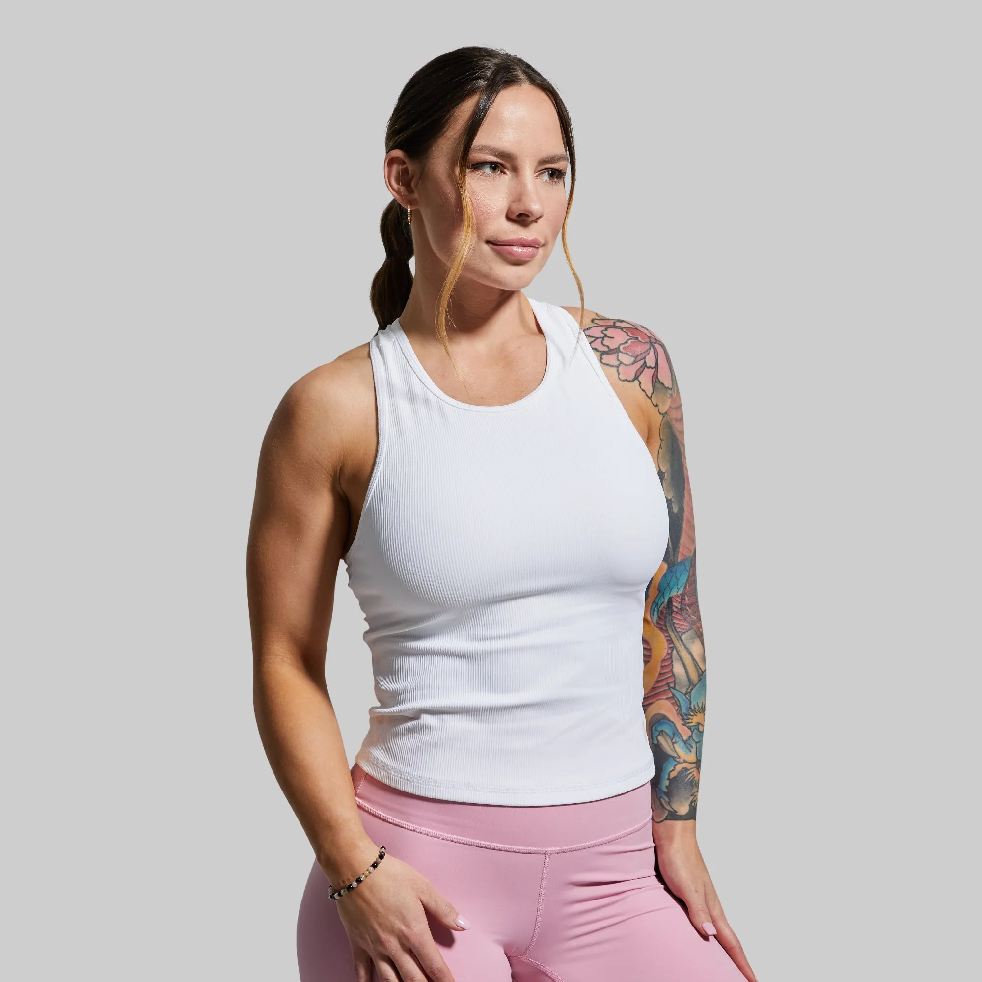 Perfect Ribbed Tank (White) sold by Born Primitive product image thumbnail 2