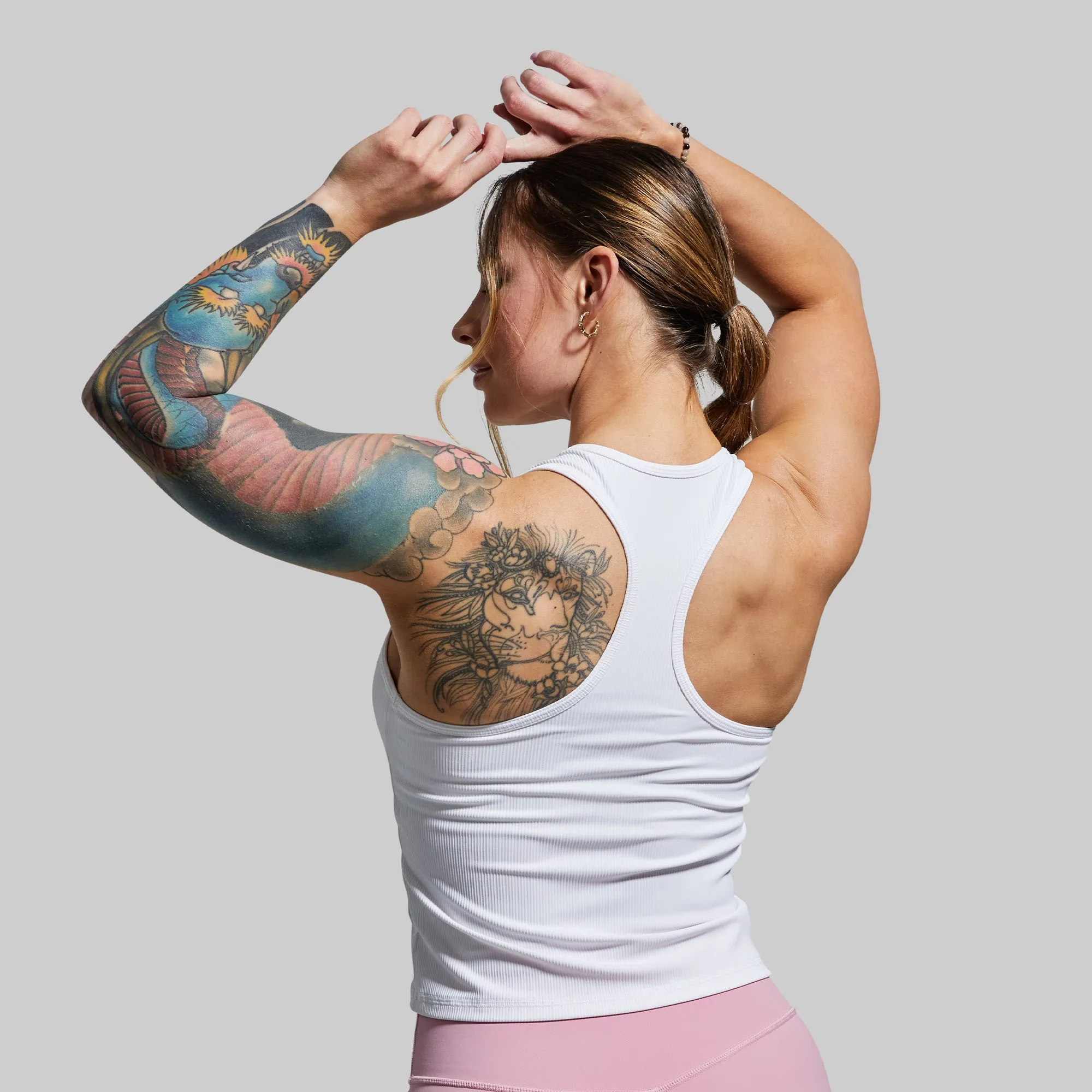 Perfect Ribbed Tank (White) sold by Born Primitive product image thumbnail 3