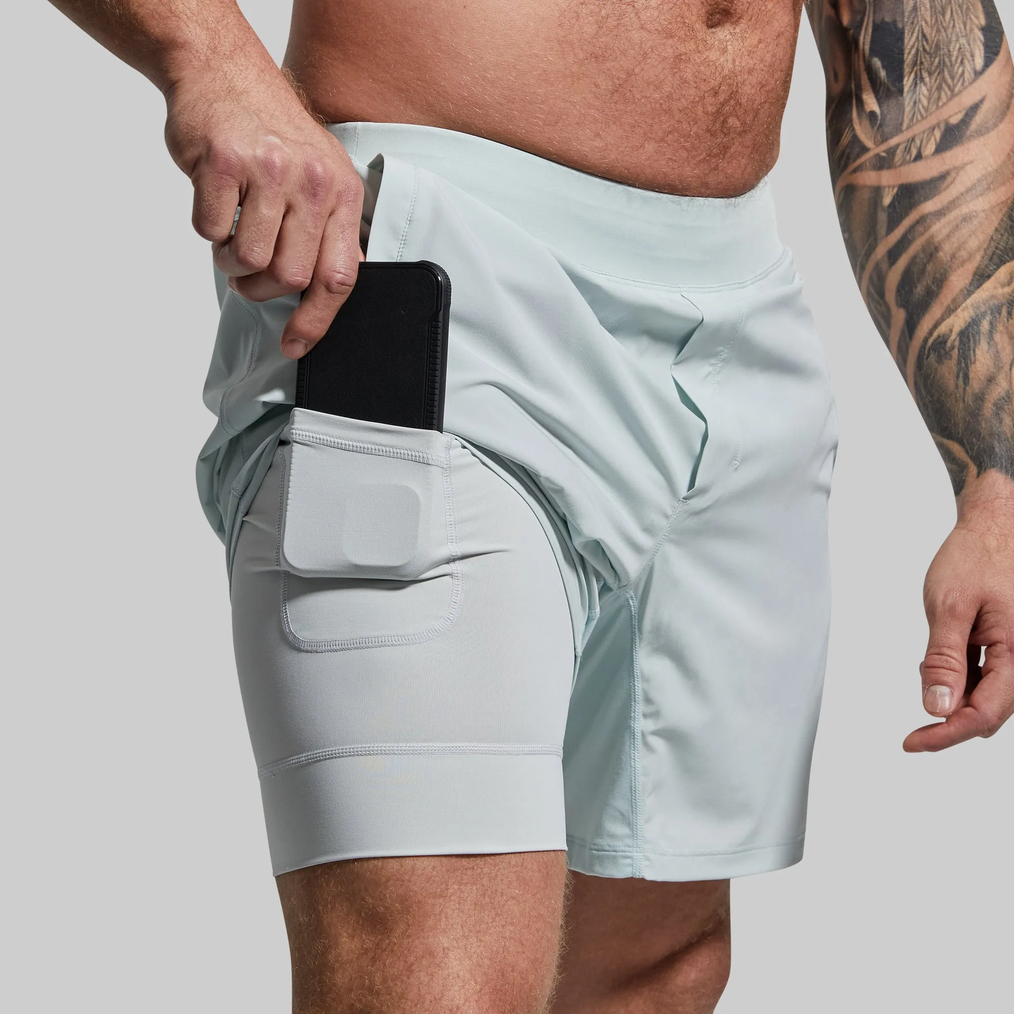 Versatile Short w/ Compression 7" (Sky) sold by Born Primitive product image thumbnail 4