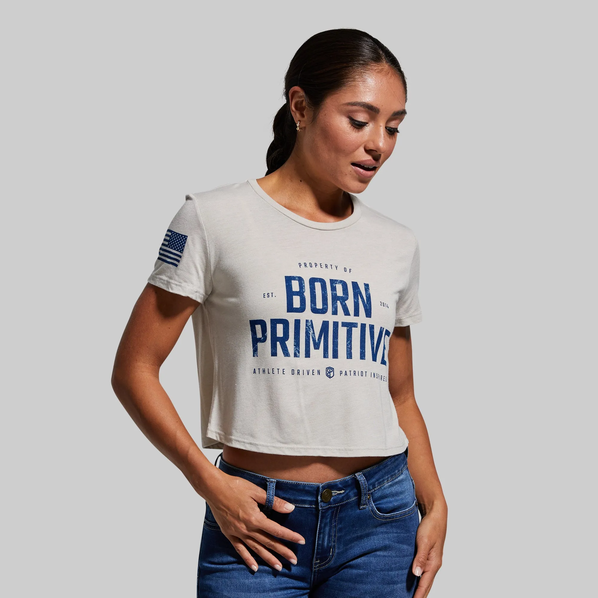 Property of Born Primitive Crop Tee (Heather Dust) sold by Born Primitive product image thumbnail 4