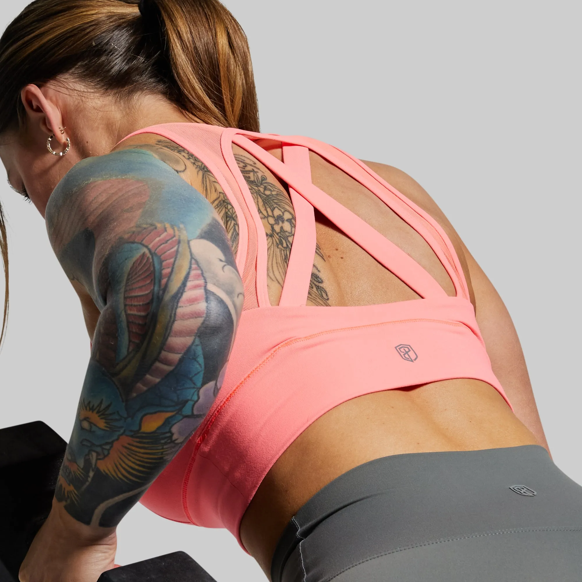 X-Factor Sports Bra (Coral) sold by Born Primitive product image thumbnail 3