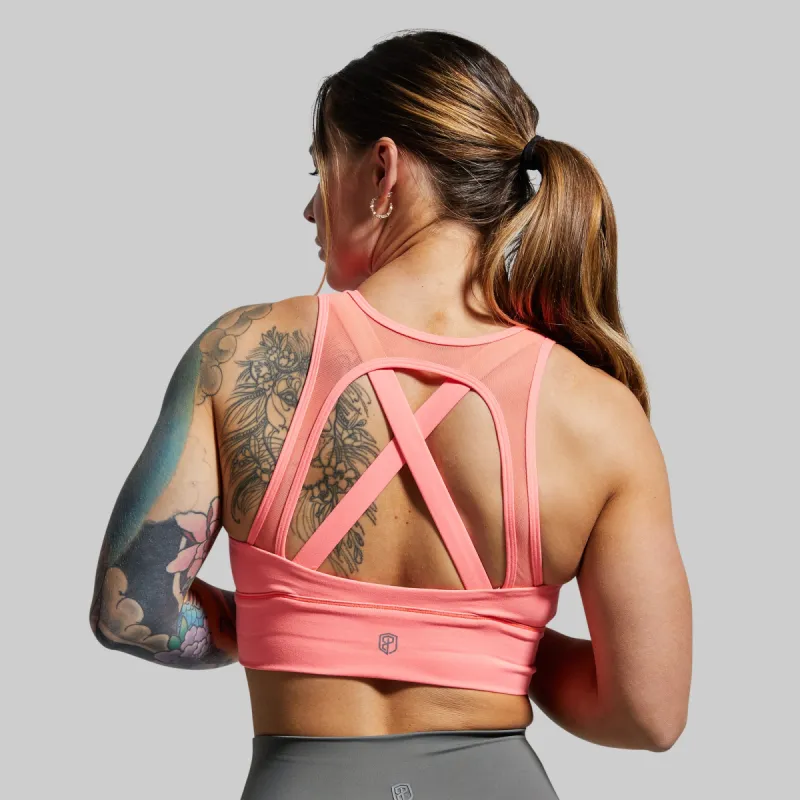 X-Factor Sports Bra (Coral) sold by Born Primitive
