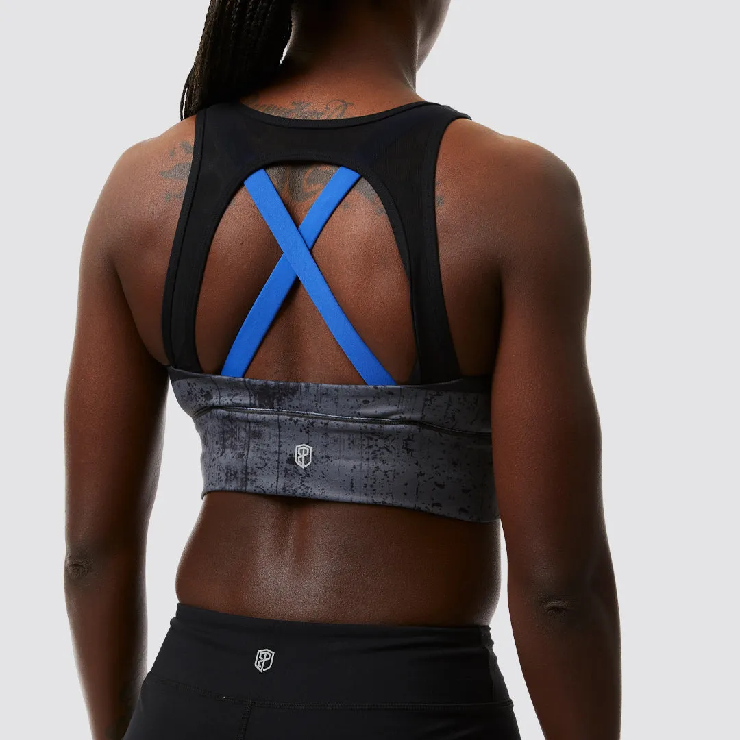 X-Factor Sports Bra (Thin Blue Line Gunmetal) sold by Born Primitive product image thumbnail 2