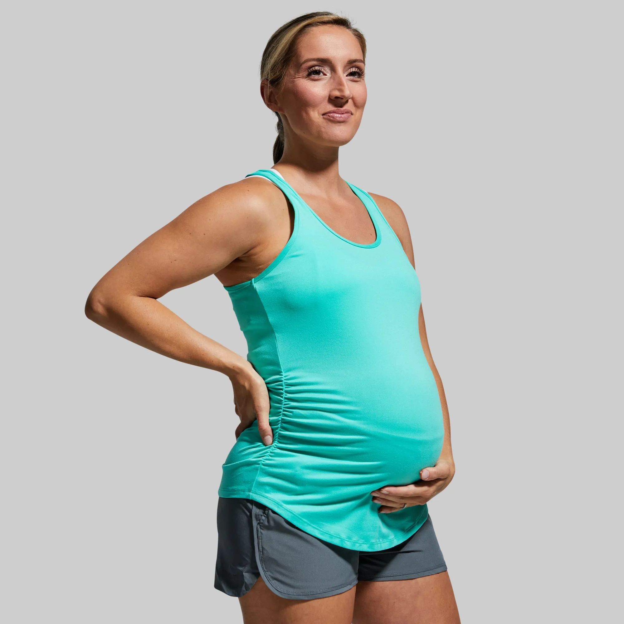 Maternity Staple Tank (Teal) sold by Born Primitive