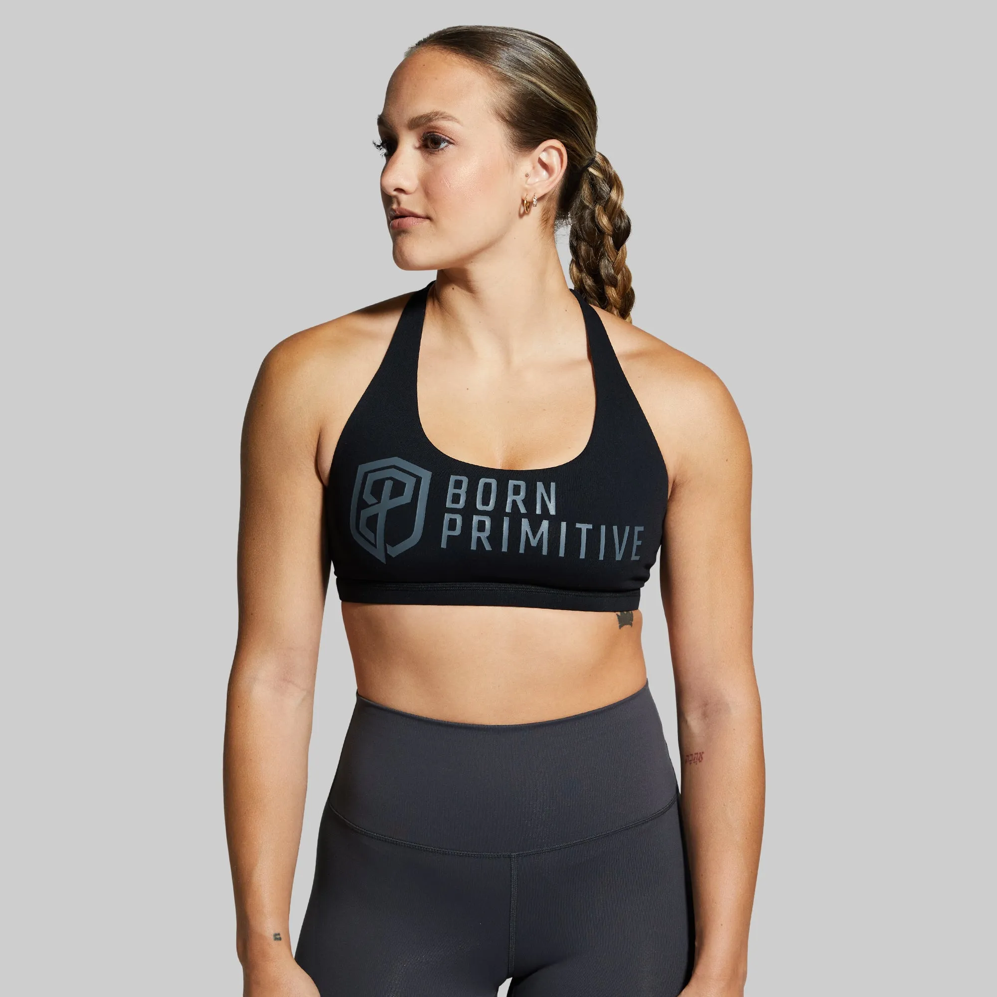 Vitality Original Sports Bra (Brand Strength-Black) sold by Born Primitive product image thumbnail 2