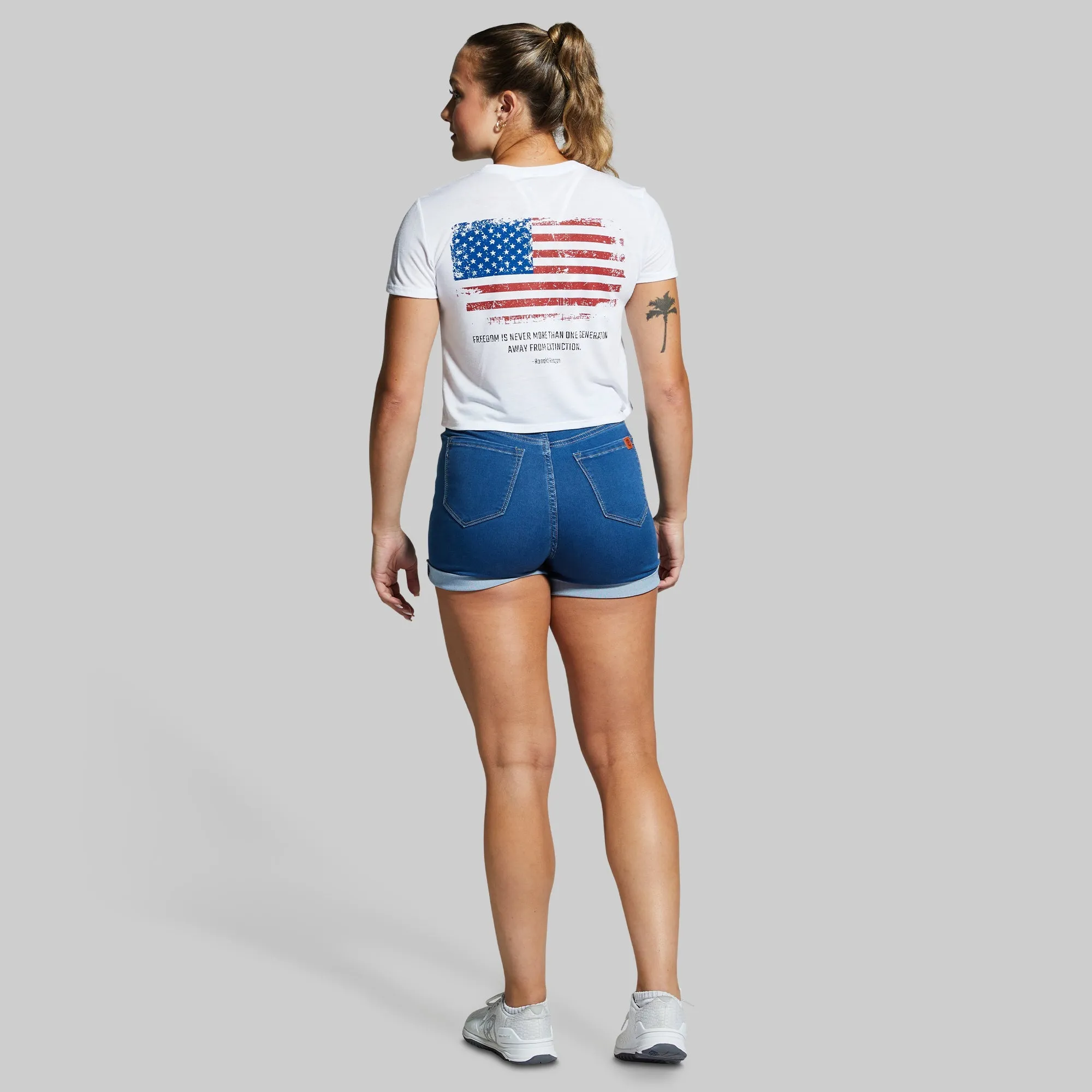 Worth Defending Crop Tee (White) sold by Born Primitive product image thumbnail 4