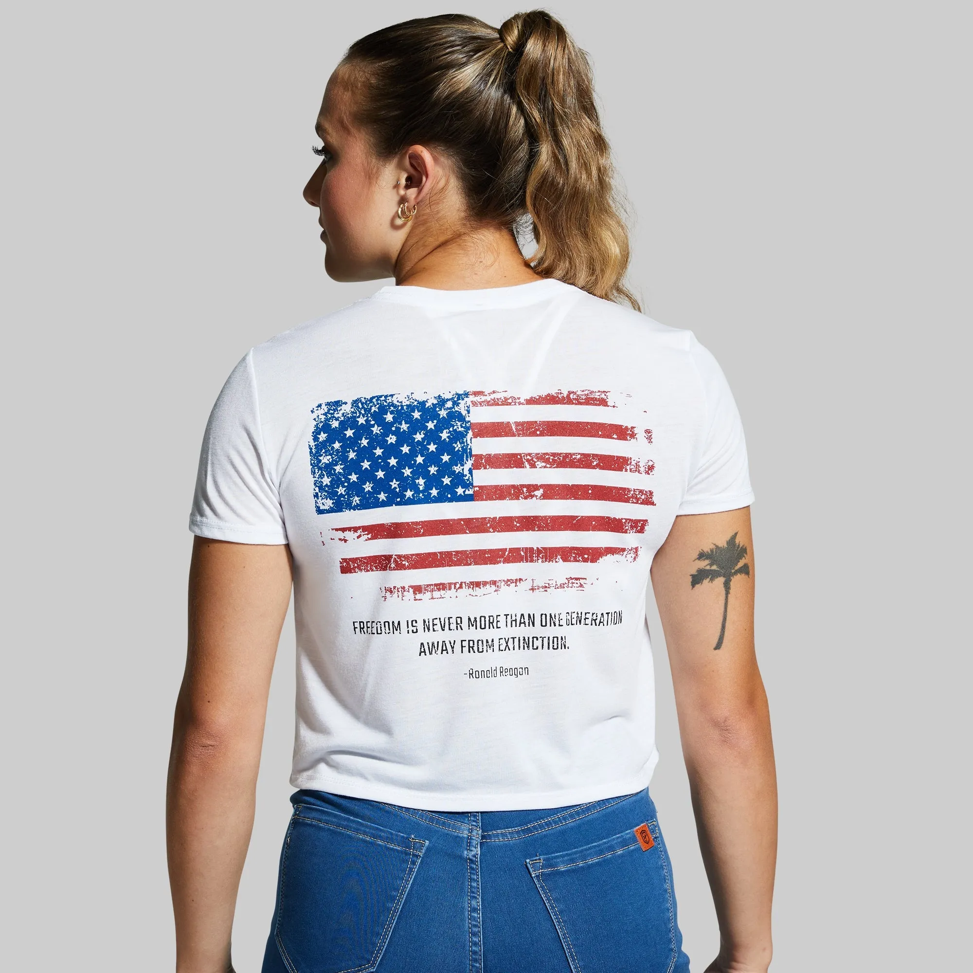 Worth Defending Crop Tee (White) sold by Born Primitive product image thumbnail 2