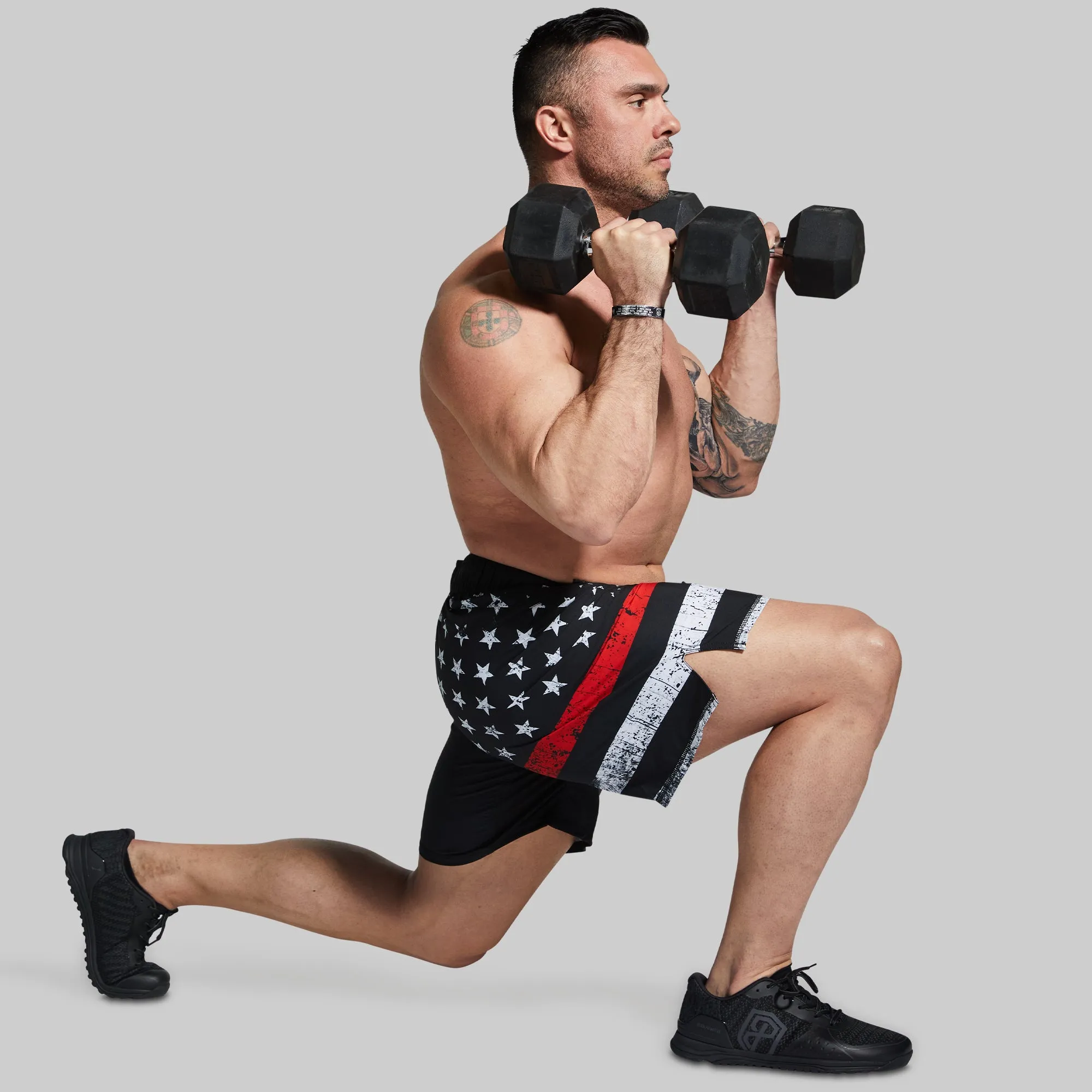 American Defender Short Velcro 3.0 (Thin Red Line) sold by Born Primitive product image thumbnail 2