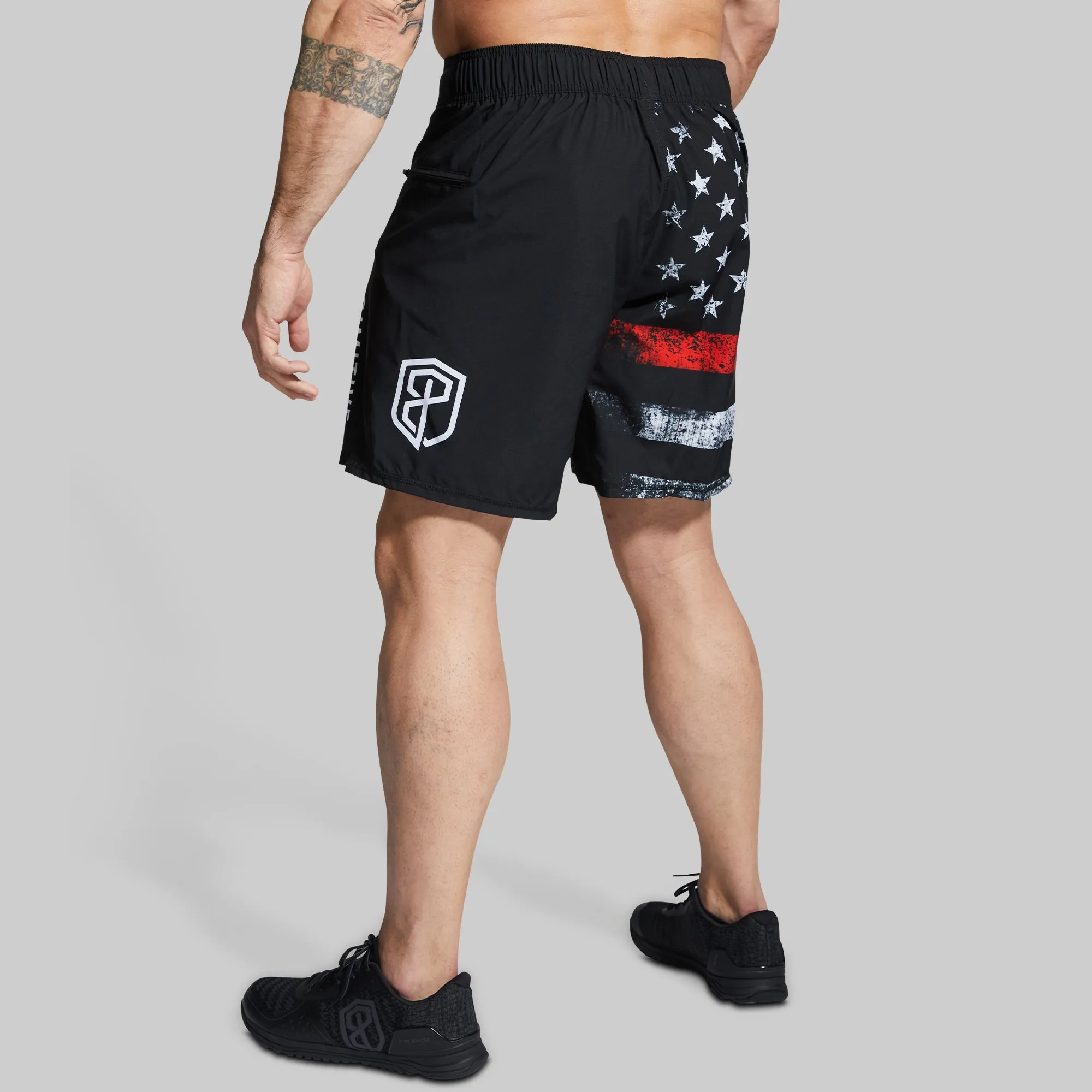 American Defender Short Velcro 3.0 (Thin Red Line) sold by Born Primitive product image thumbnail 3