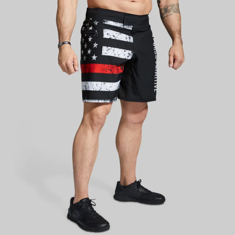American Defender Short Velcro 3.0 (Thin Red Line) sold by Born Primitive