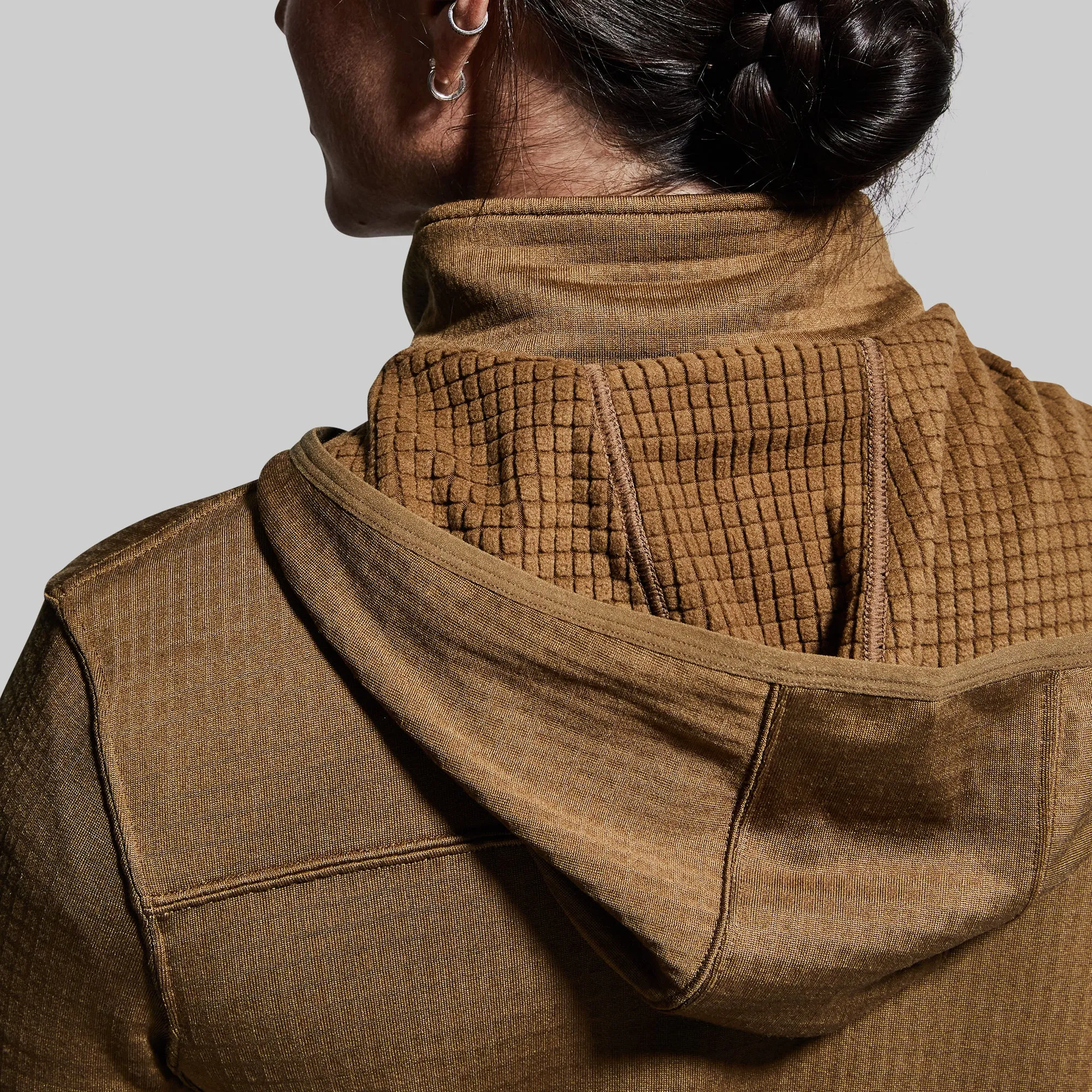 Women's Quiver Half Zip Hoodie (Coyote Brown) sold by Born Primitive product image thumbnail 3