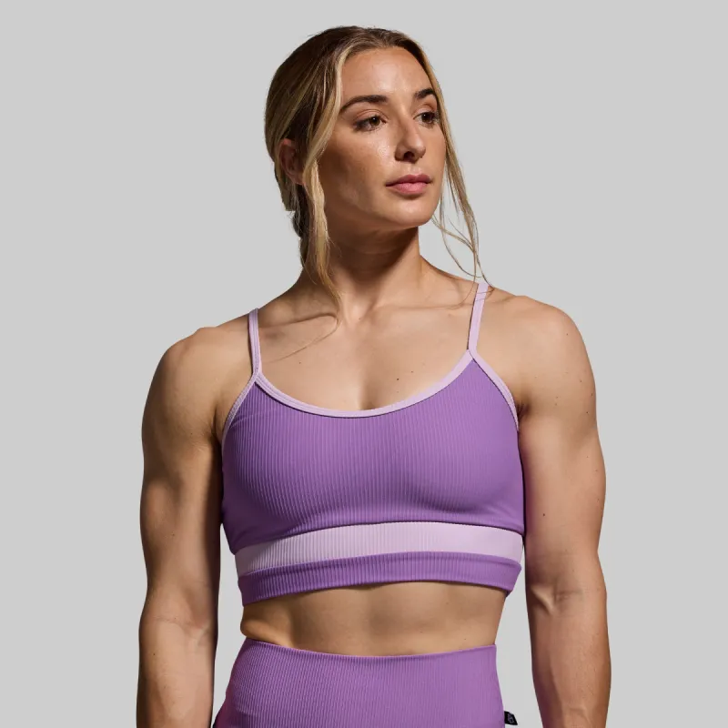 Out of Line Sports Bra (Grape Popsicle) sold by Born Primitive